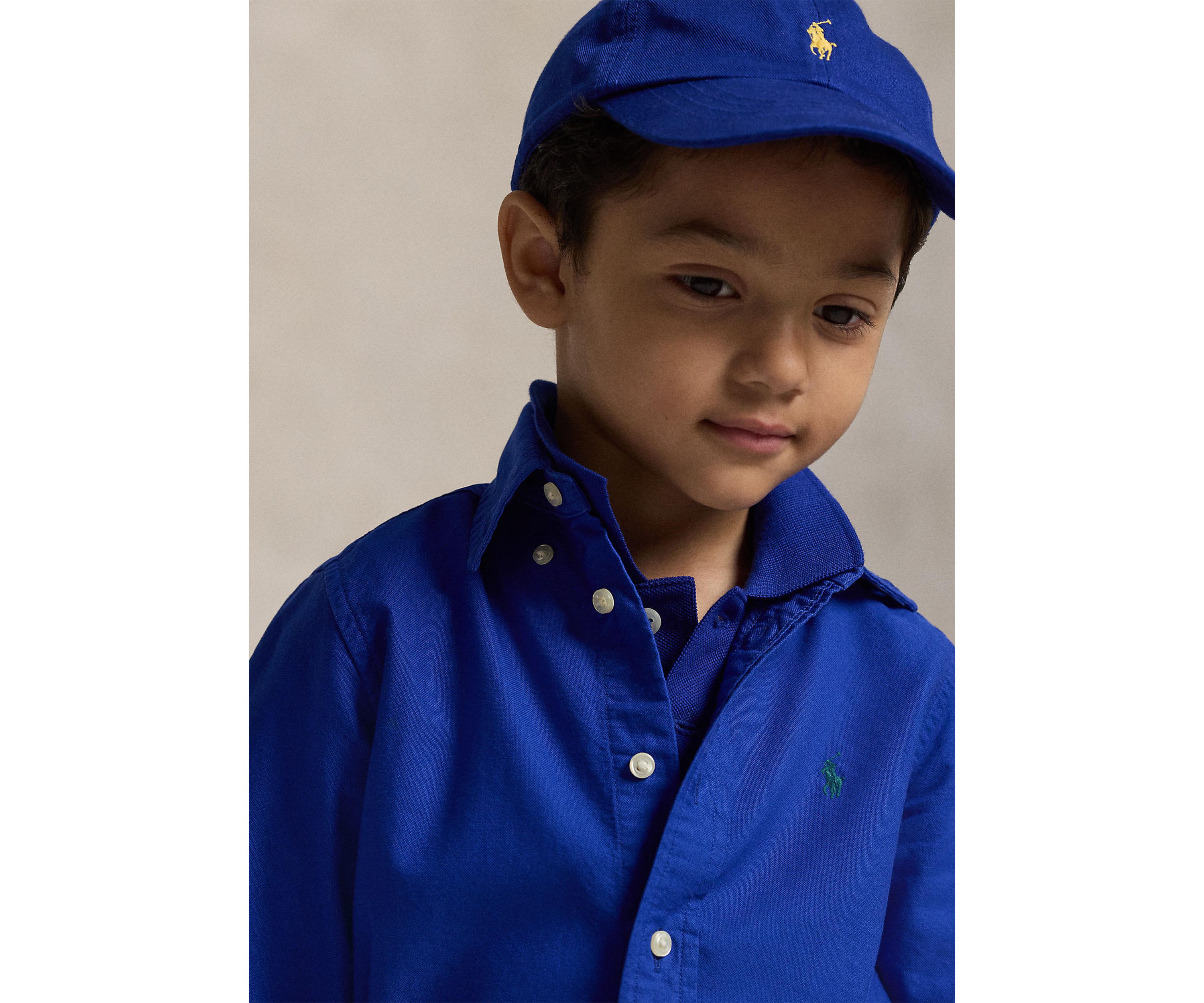 Boys 2-7 Garment-Dyed Cotton Oxford Shirt