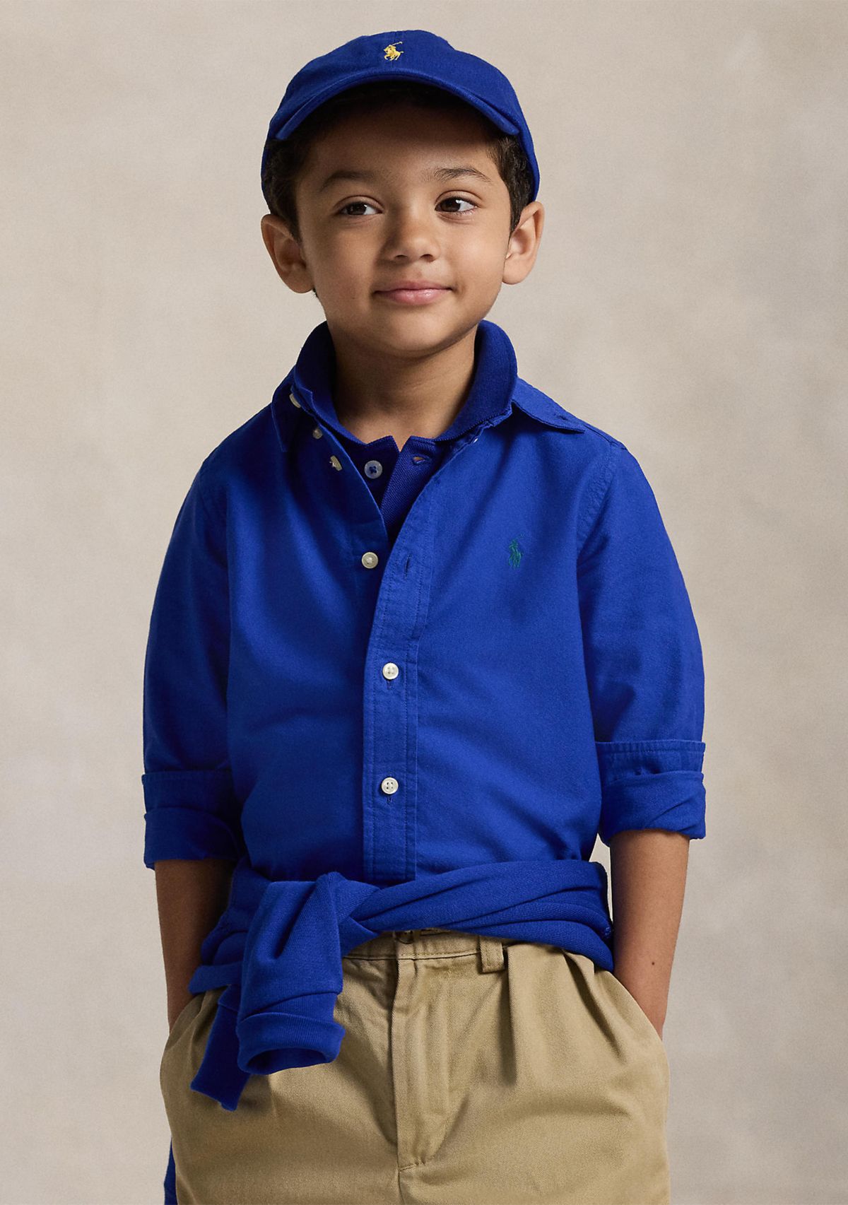 Boys 2-7 Garment-Dyed Cotton Oxford Shirt