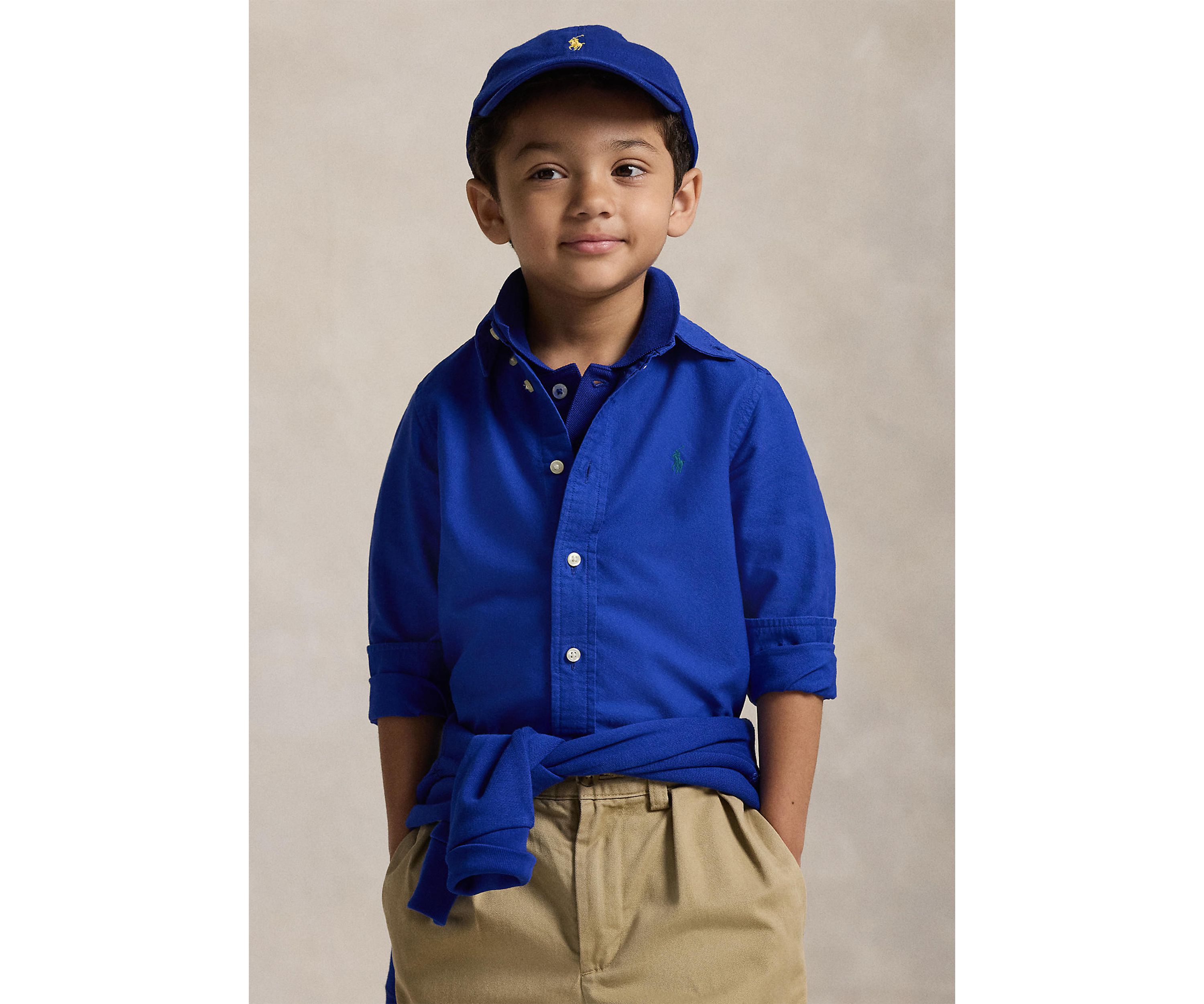 Boys 2-7 Garment-Dyed Cotton Oxford Shirt