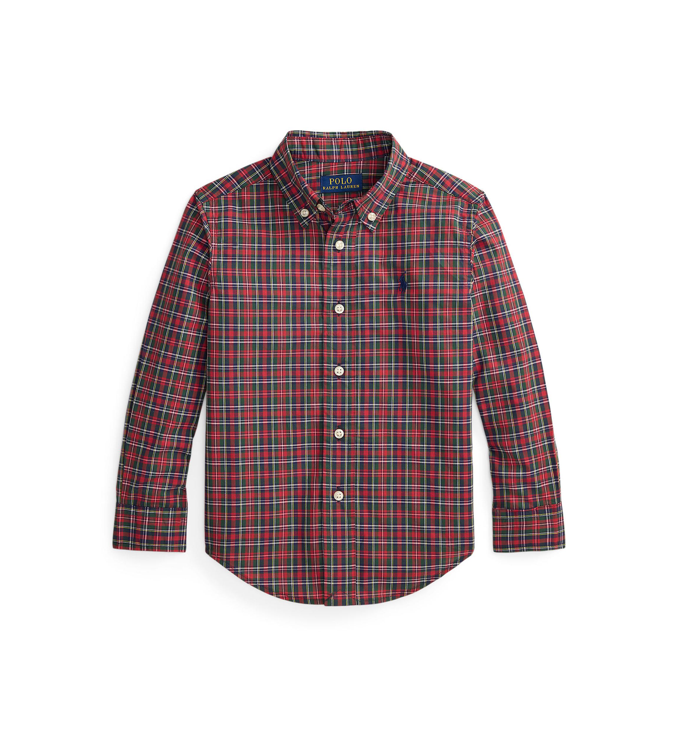 Boys 2-7 Plaid Cotton Poplin Shirt