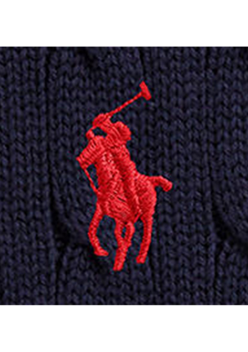 Boys 8-20 Cable-Knit Cotton Polo Sweater