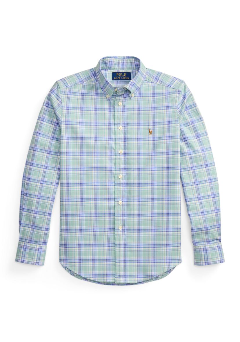 Ralph Lauren Childrenswear Boys 8-20 Plaid Performance Oxford Shirt | Belk