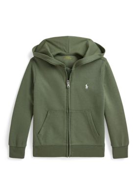 Ralph Lauren Childrenswear Boys 2-7 Double-Knit Full-Zip Hoodie, Green, 3
