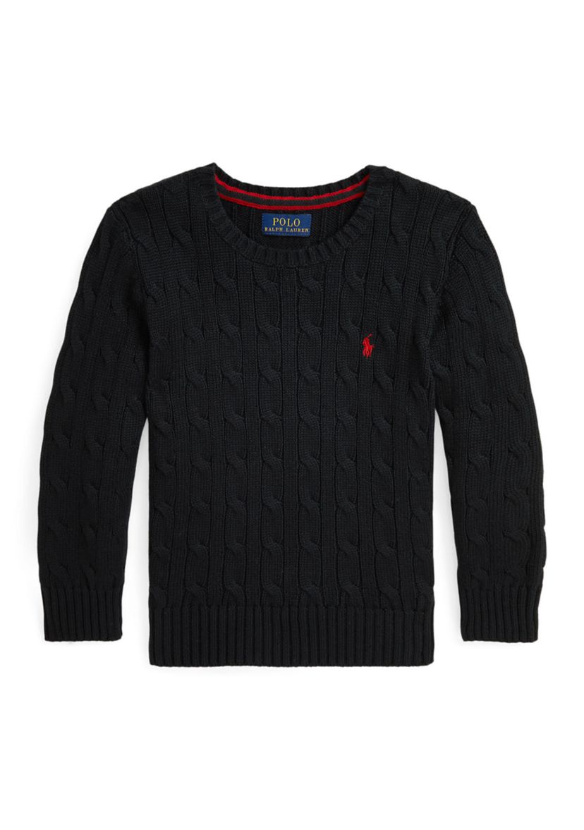 Boys 2-7 Cable Knit Cotton Sweater
