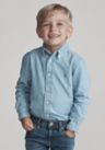 Boys 2-7 Indigo Cotton Chambray Shirt