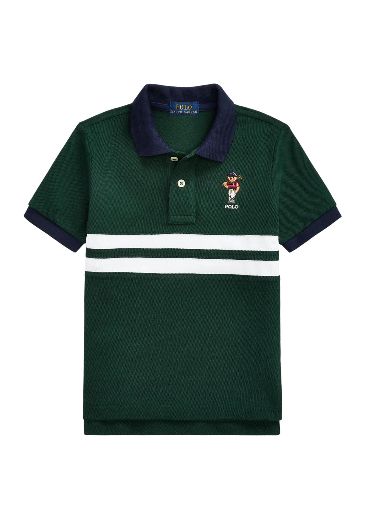 Boys 4-7 Polo Bear Cotton Mesh Polo Shirt