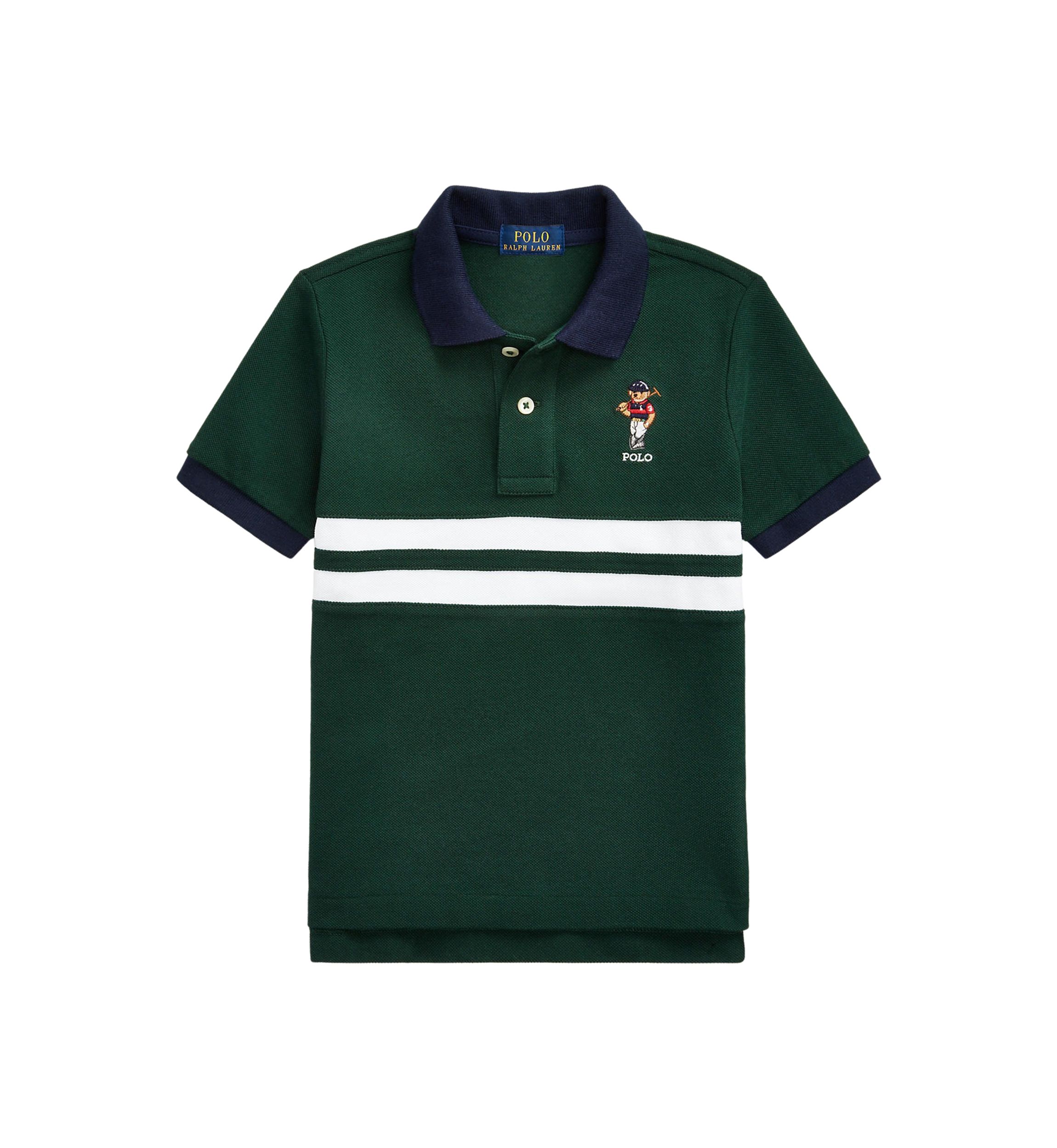 Boys 4-7 Polo Bear Cotton Mesh Polo Shirt