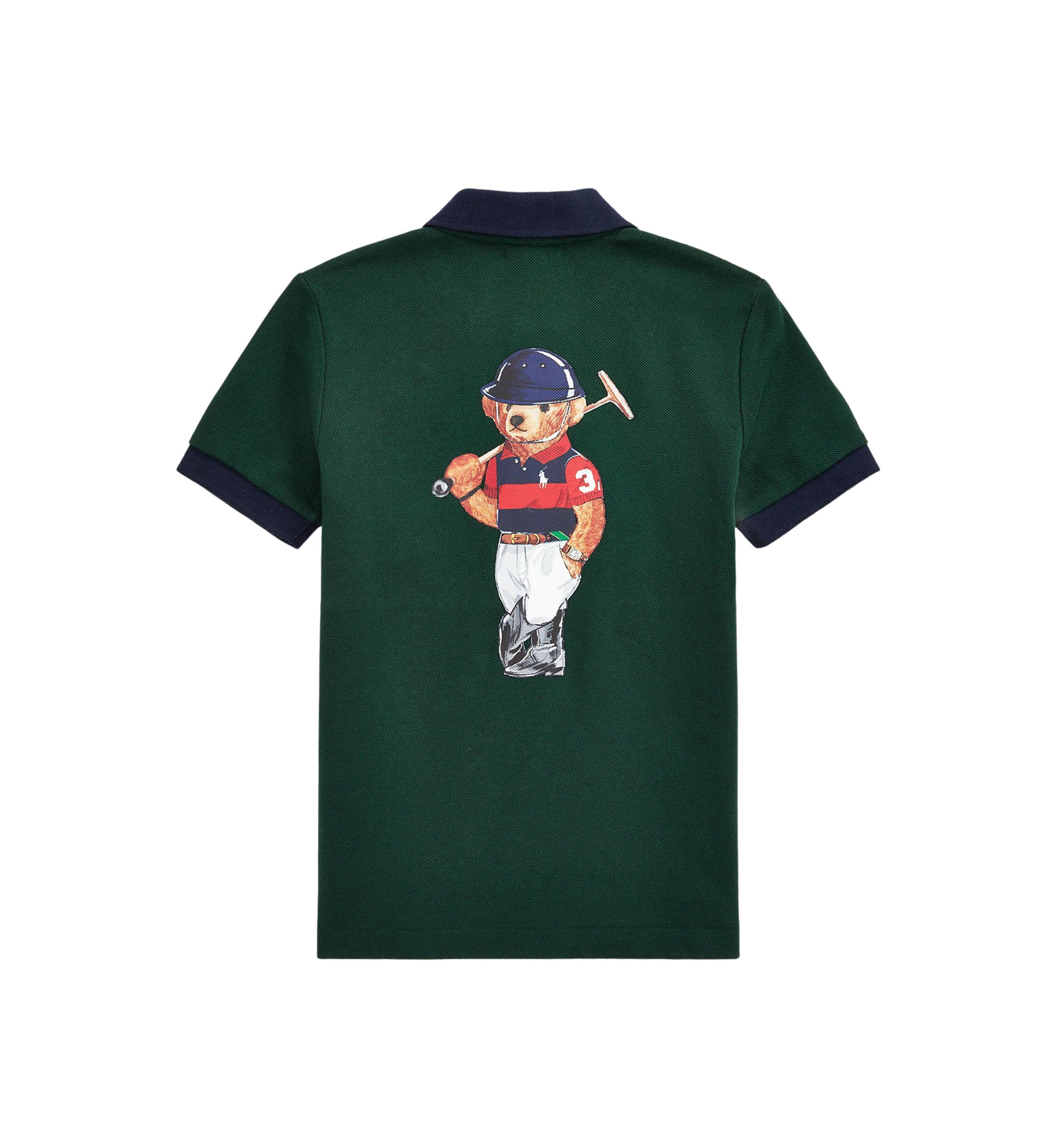 Boys 4-7 Polo Bear Cotton Mesh Polo Shirt