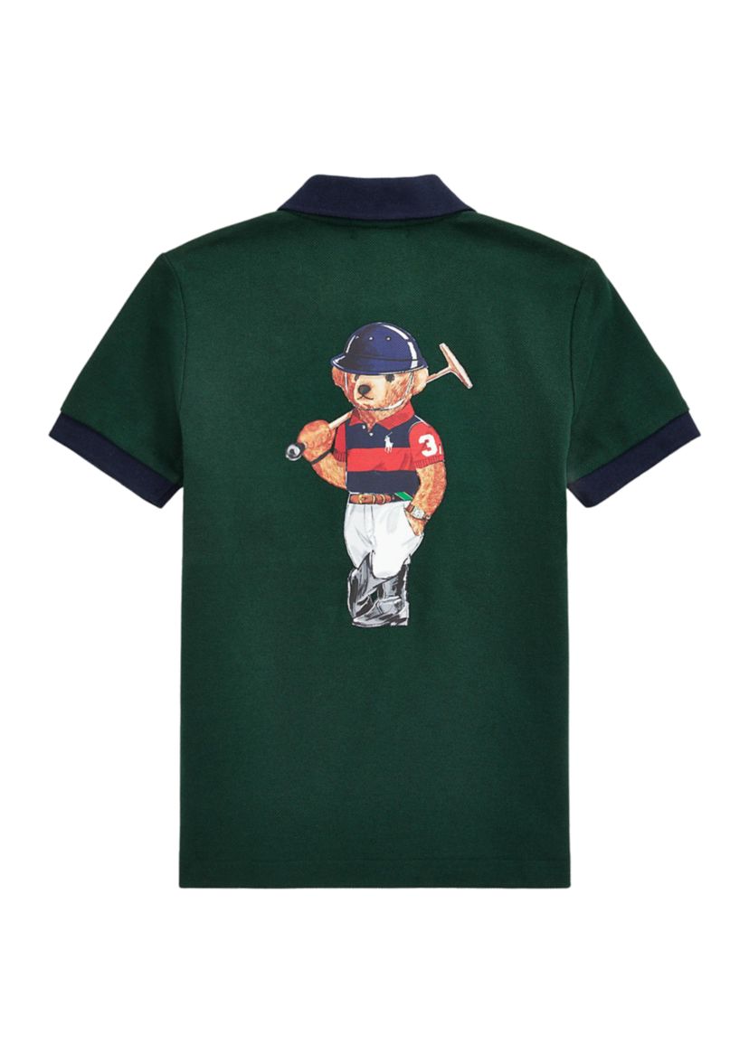 Boys 4-7 Polo Bear Cotton Mesh Polo Shirt