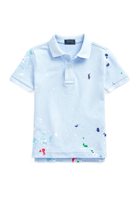 Ralph Lauren Childrenswear Boys 4-7 Paint-Splatter Cotton Mesh