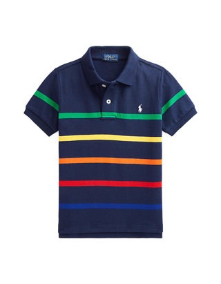 Ralph Lauren Childrenswear Boys 4-7 Striped Cotton Mesh Polo Shirt 