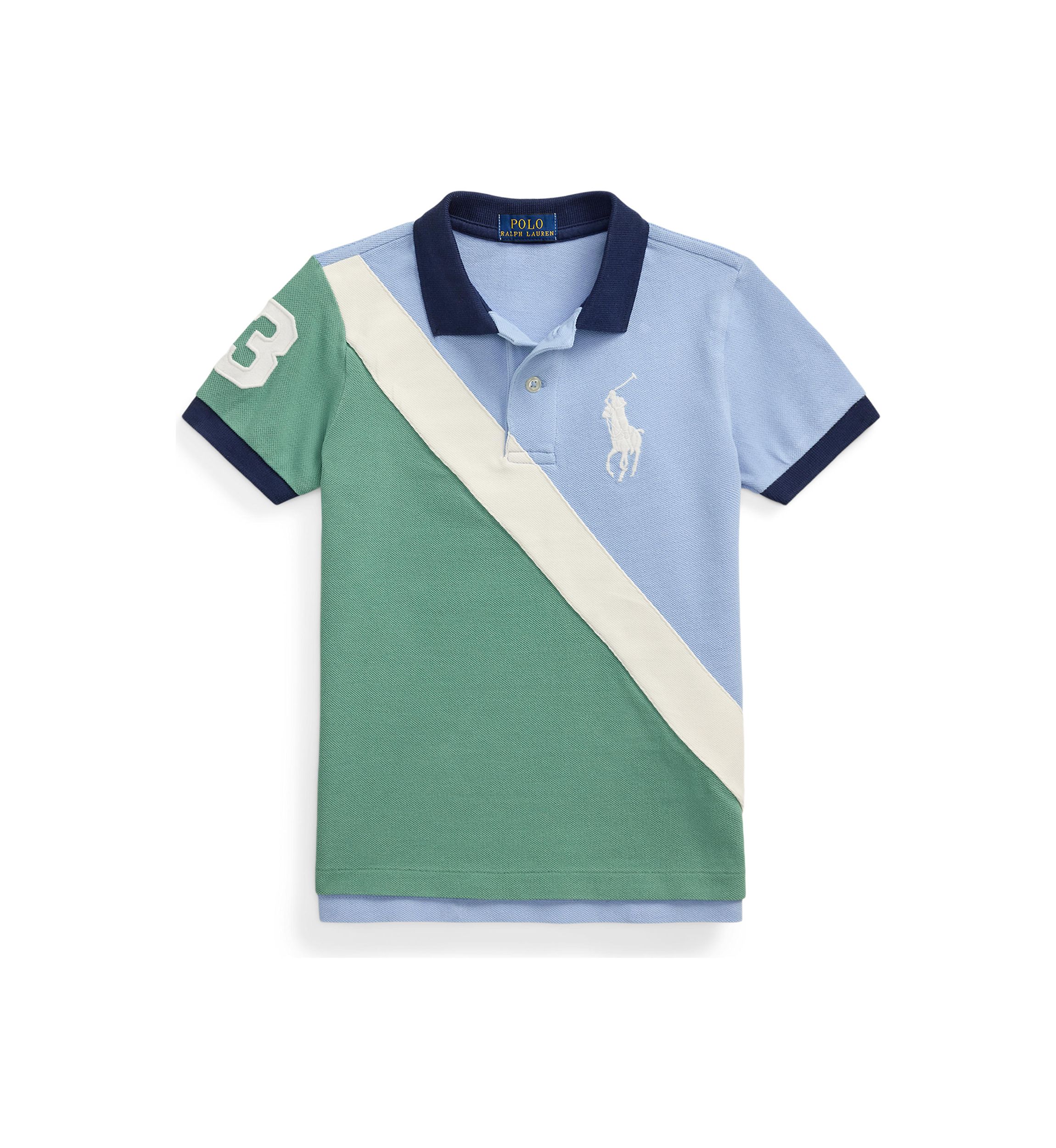 Boys 4-7 Printed Mesh Polo Shirt