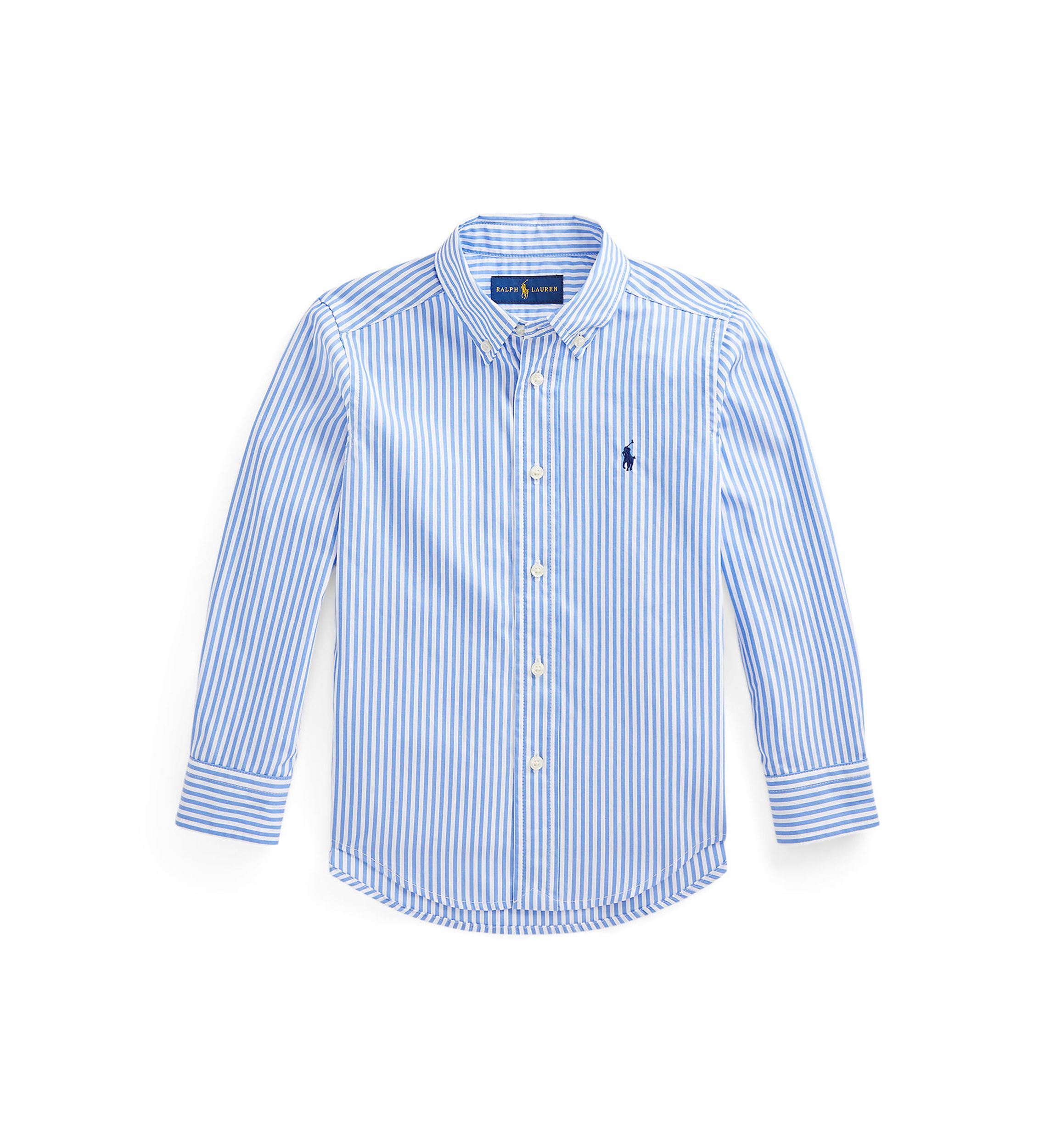 Boys 2-7 Striped Cotton Poplin Shirt
