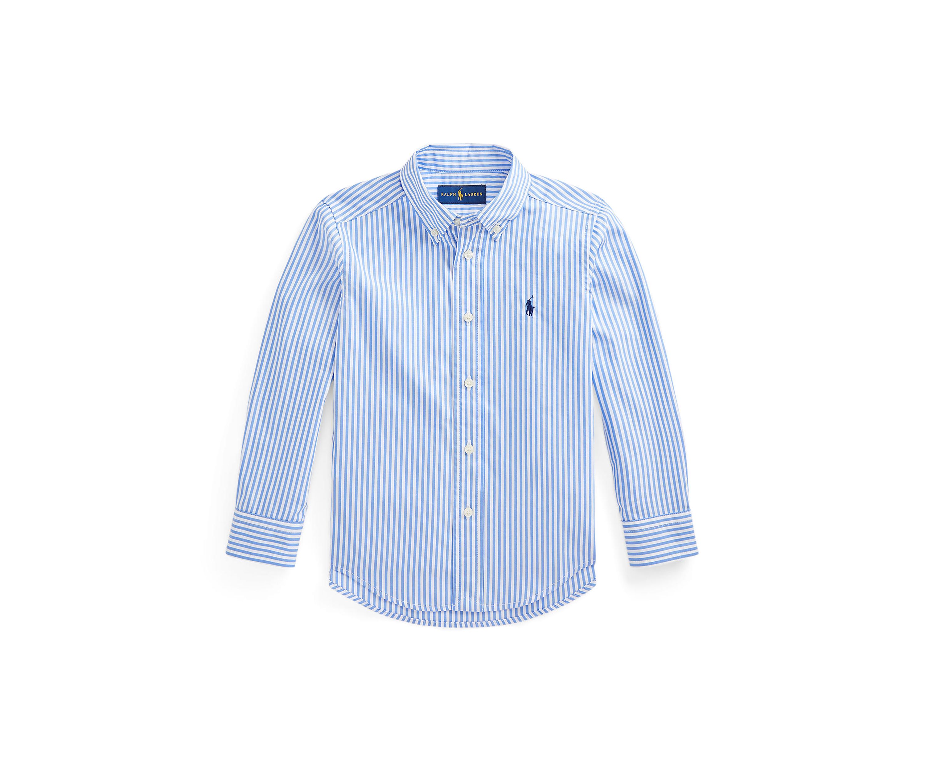 Boys 2-7 Striped Cotton Poplin Shirt