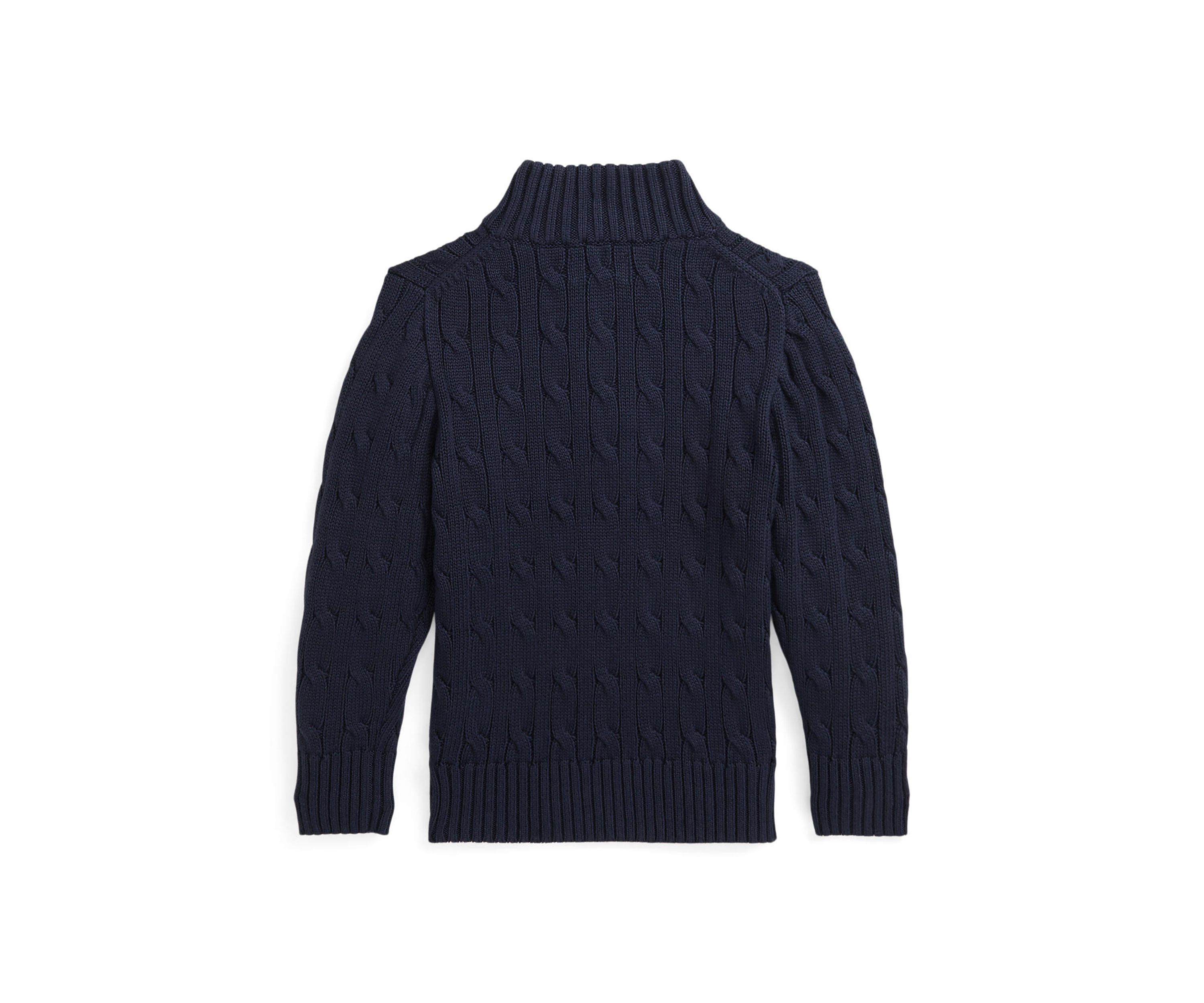 Boys 2-7 Cable-Knit Cotton 1/4 Zip Sweater