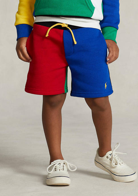 Ralph Lauren Childrenswear Boys 4-7 Color-Blocked Fleece Shorts