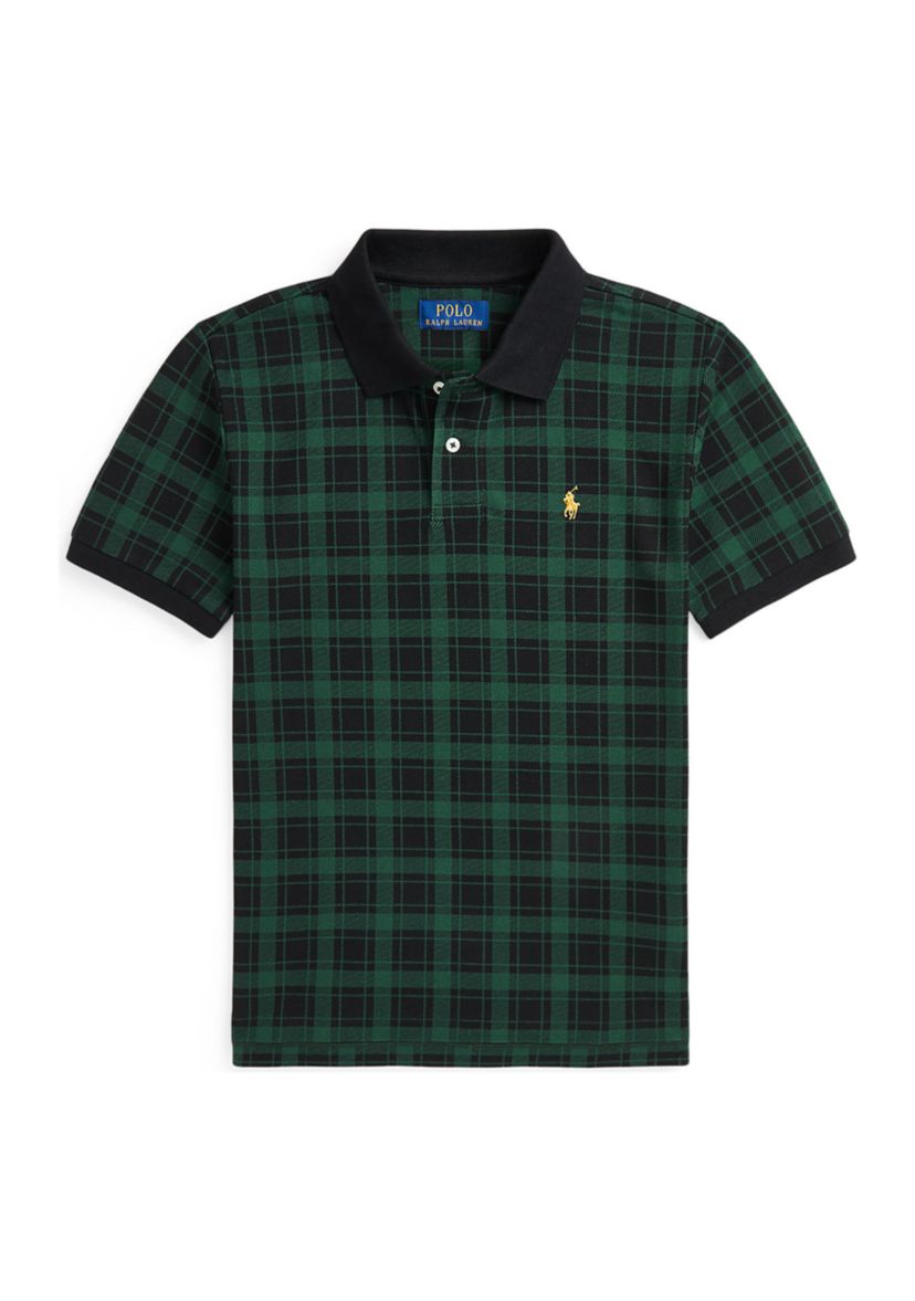 Boys 2-7 Buffalo Check Cotton Mesh Polo Shirt