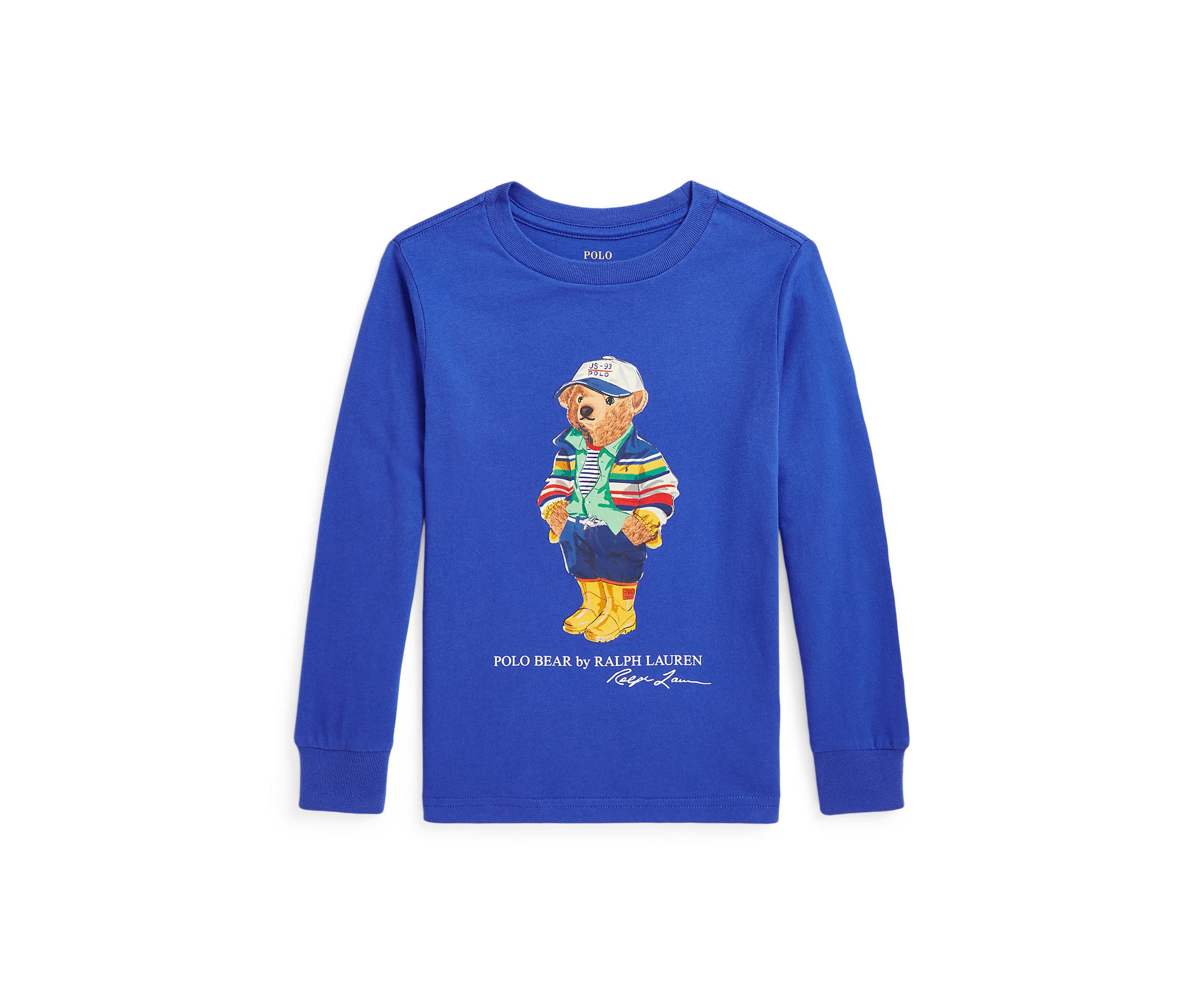 Boys 2-7 Polo Bear Cotton Jersey Long Sleeve T-Shirt