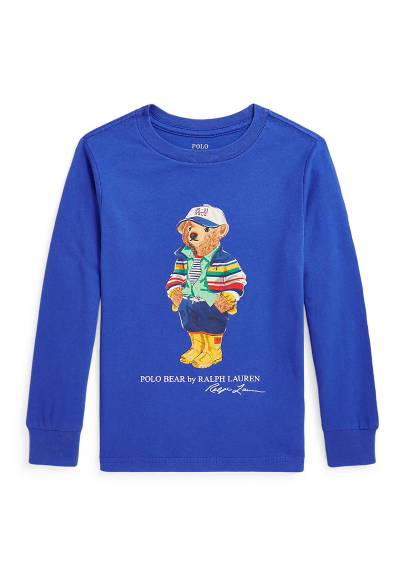 Boys 2-7 Polo Bear Cotton Jersey Long Sleeve T-Shirt