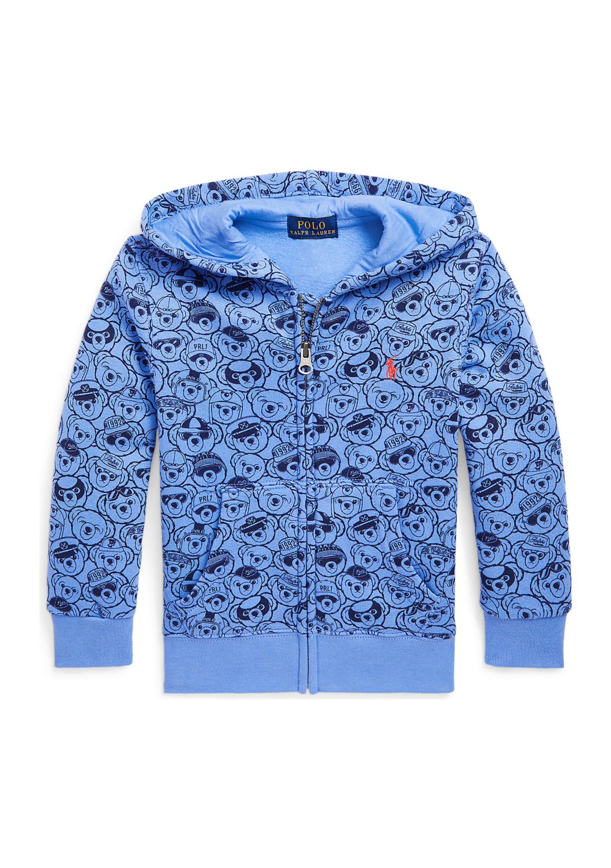 Boys 4-7 Polo Bear Fleece Full Zip Hoodie