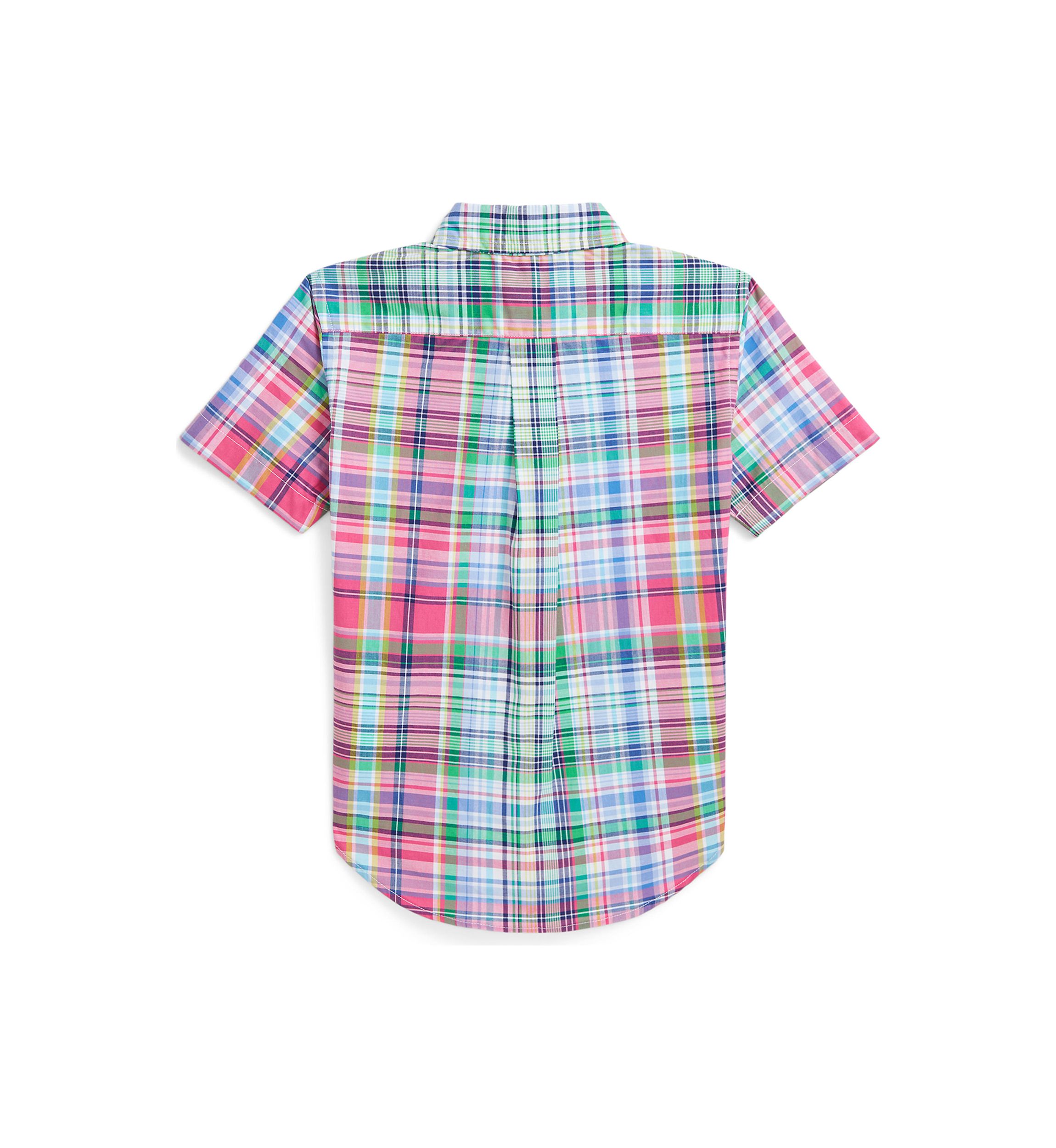Boys 2-7 Plaid Cotton Poplin Short-Sleeve Shirt
