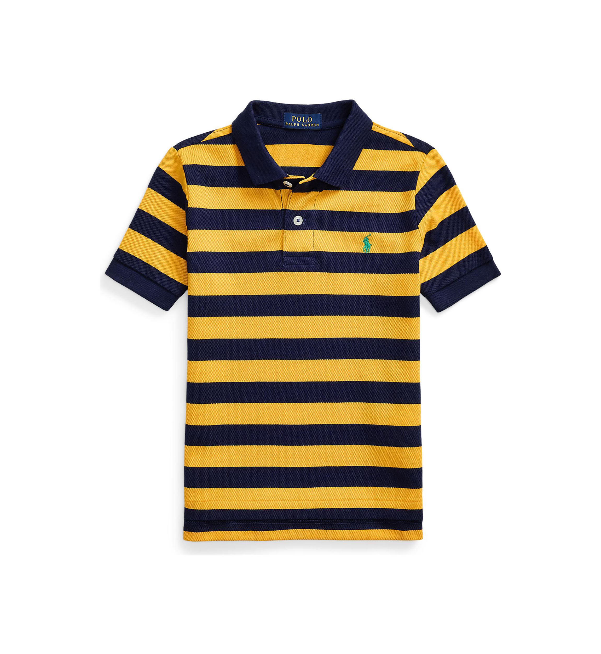 Boys 2-7 Striped Cotton Mesh Polo Shirt