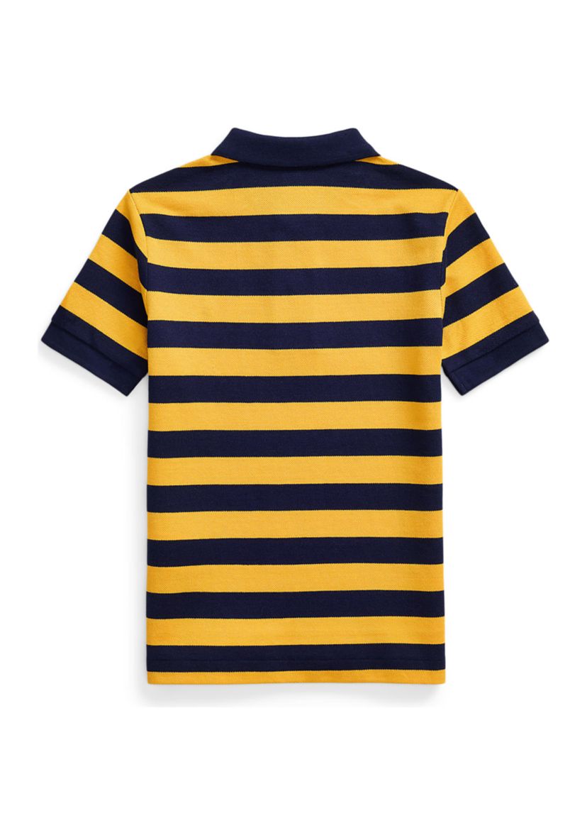 Boys 2-7 Striped Cotton Mesh Polo Shirt