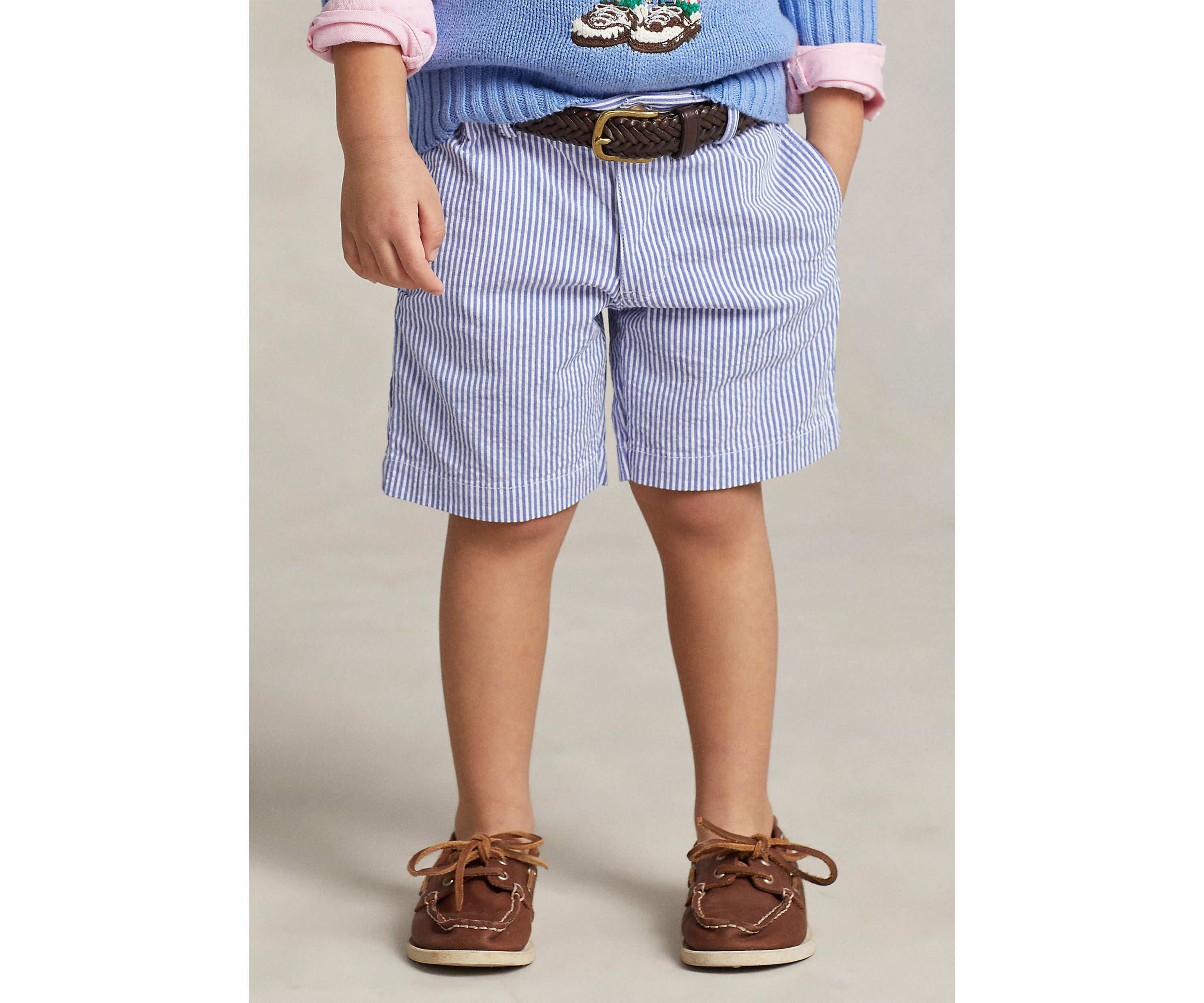 Boys 4-7 Stretch Cotton Seersucker Shorts 