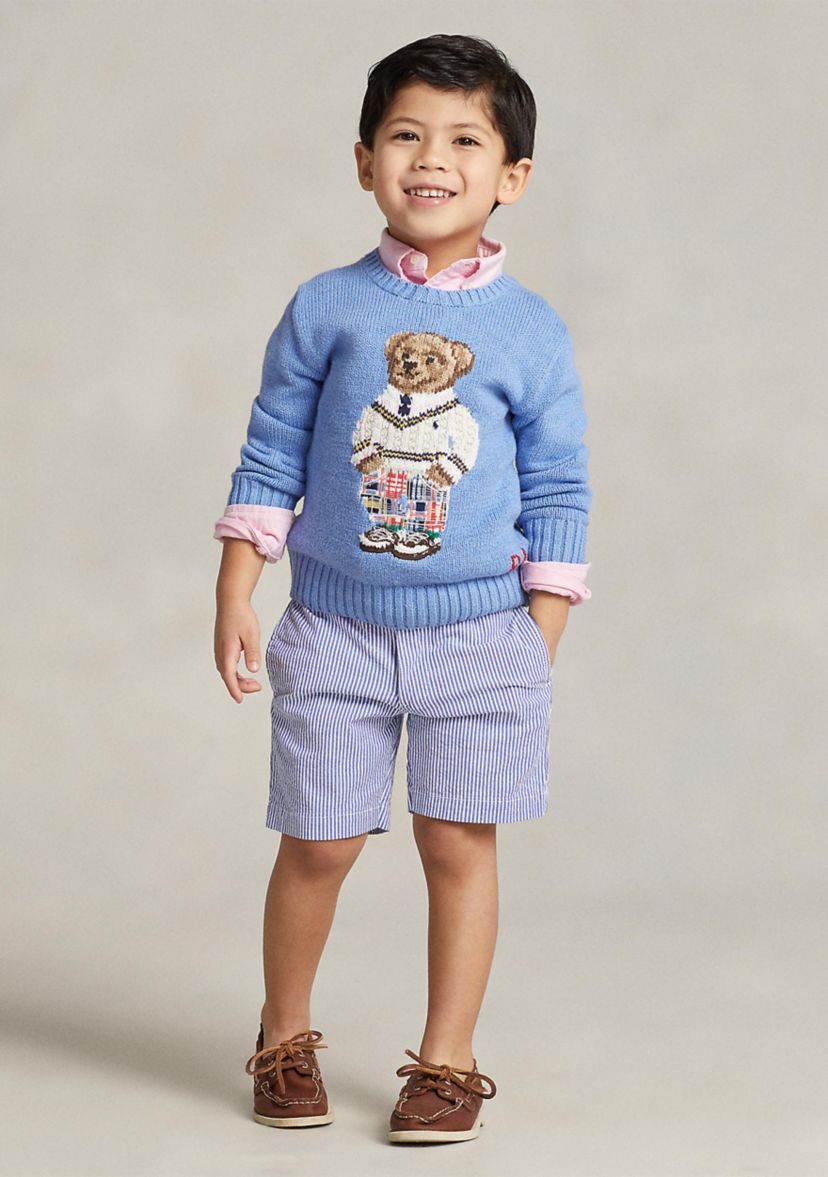 Boys 4-7 Stretch Cotton Seersucker Shorts 