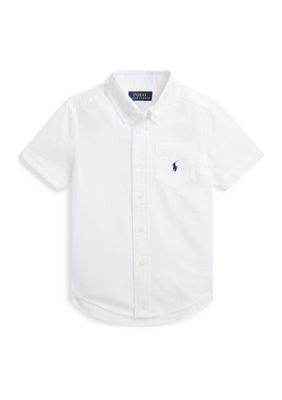 Boys 2-7 Cotton Seersucker Short Sleeve Shirt