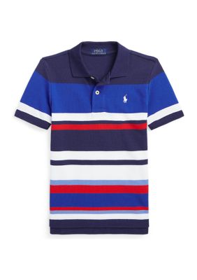 Ralph Lauren Childrenswear Boys 2-7 Striped Cotton Mesh Polo Shirt