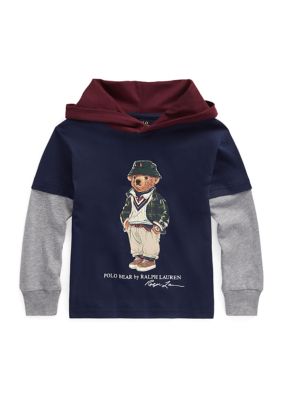 Ralph Lauren Childrenswear Boys 2-7 Polo Bear Hooded Cotton Jersey T-Shirt