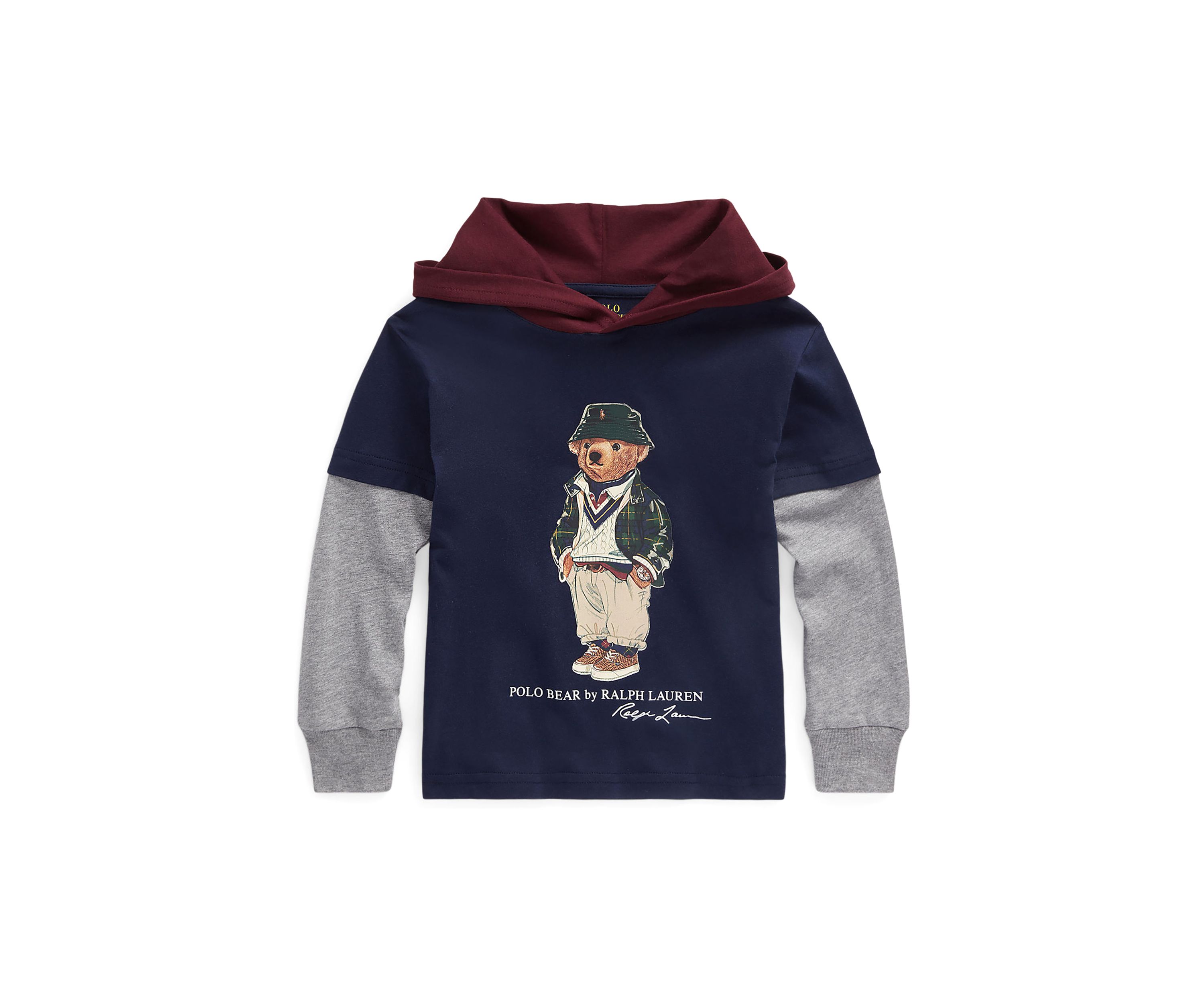 Boys 2-7 Polo Bear Hooded Cotton Jersey T-Shirt