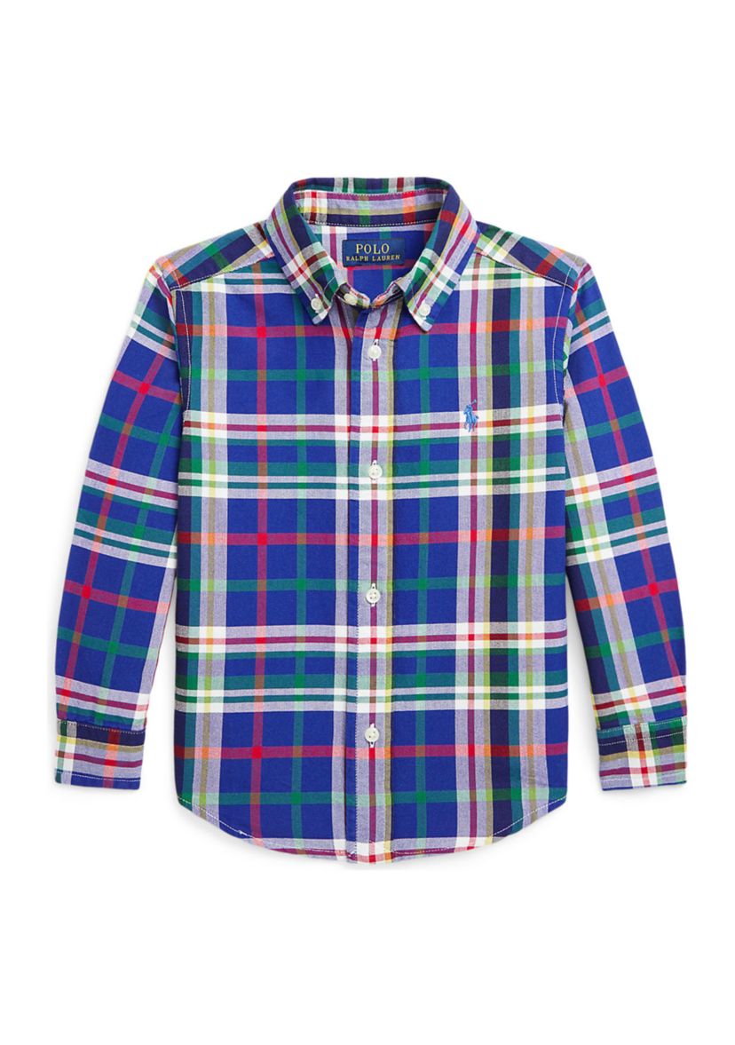 Baby Boys Plaid Cotton Oxford Shirt