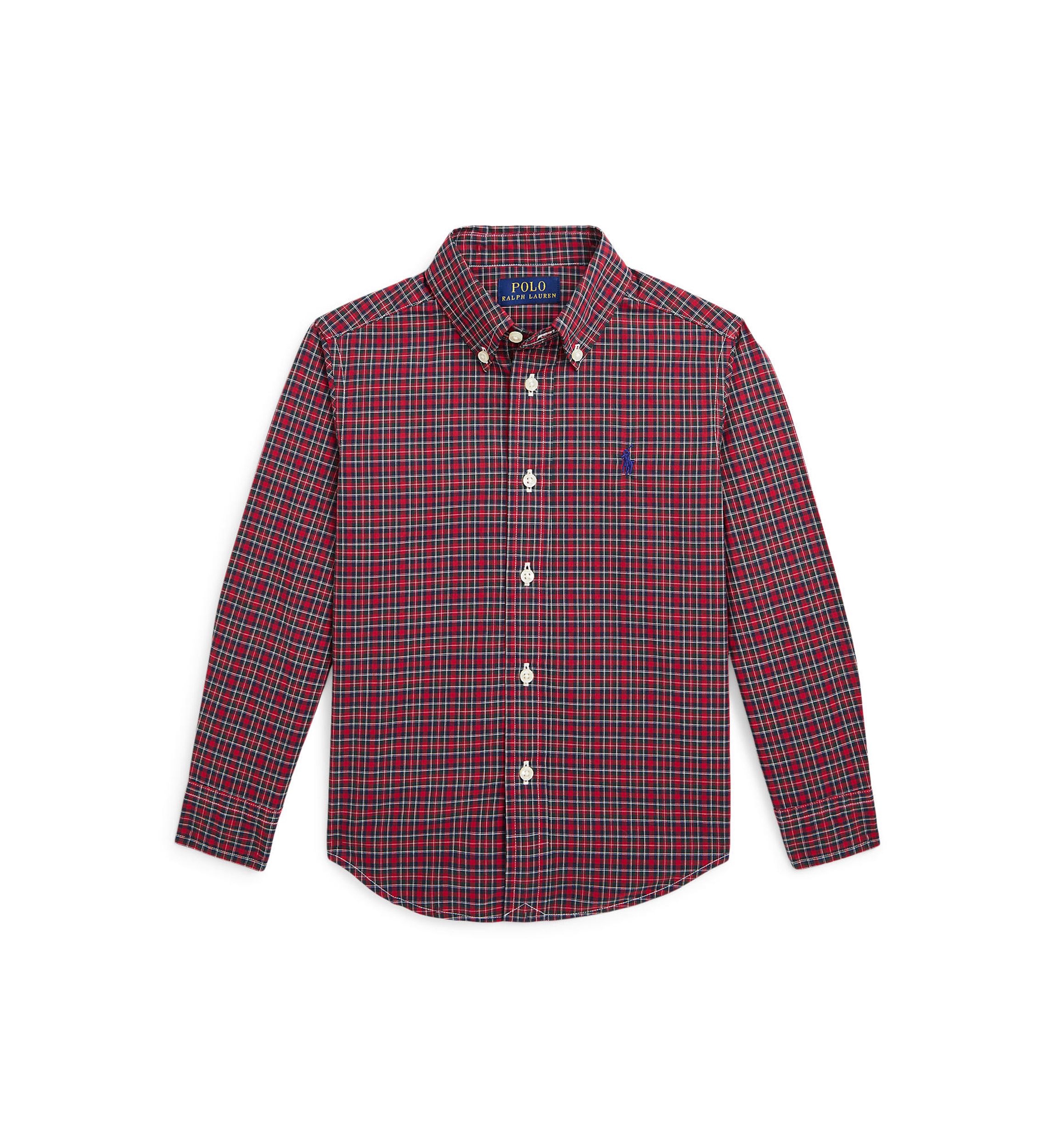 Boys 2-7 Plaid Cotton Poplin Shirt