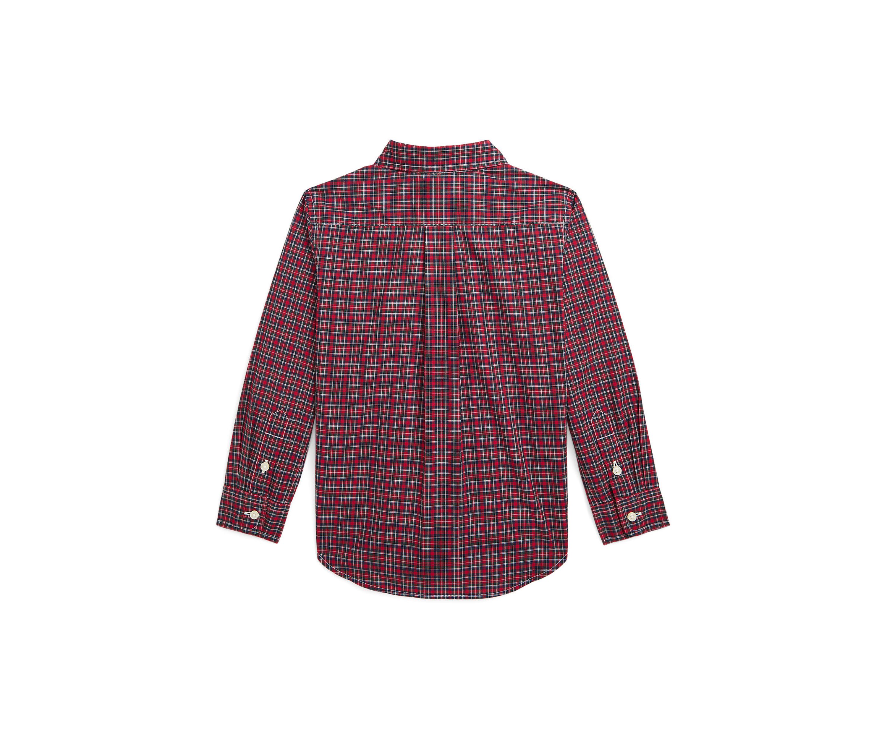 Boys 2-7 Plaid Cotton Poplin Shirt