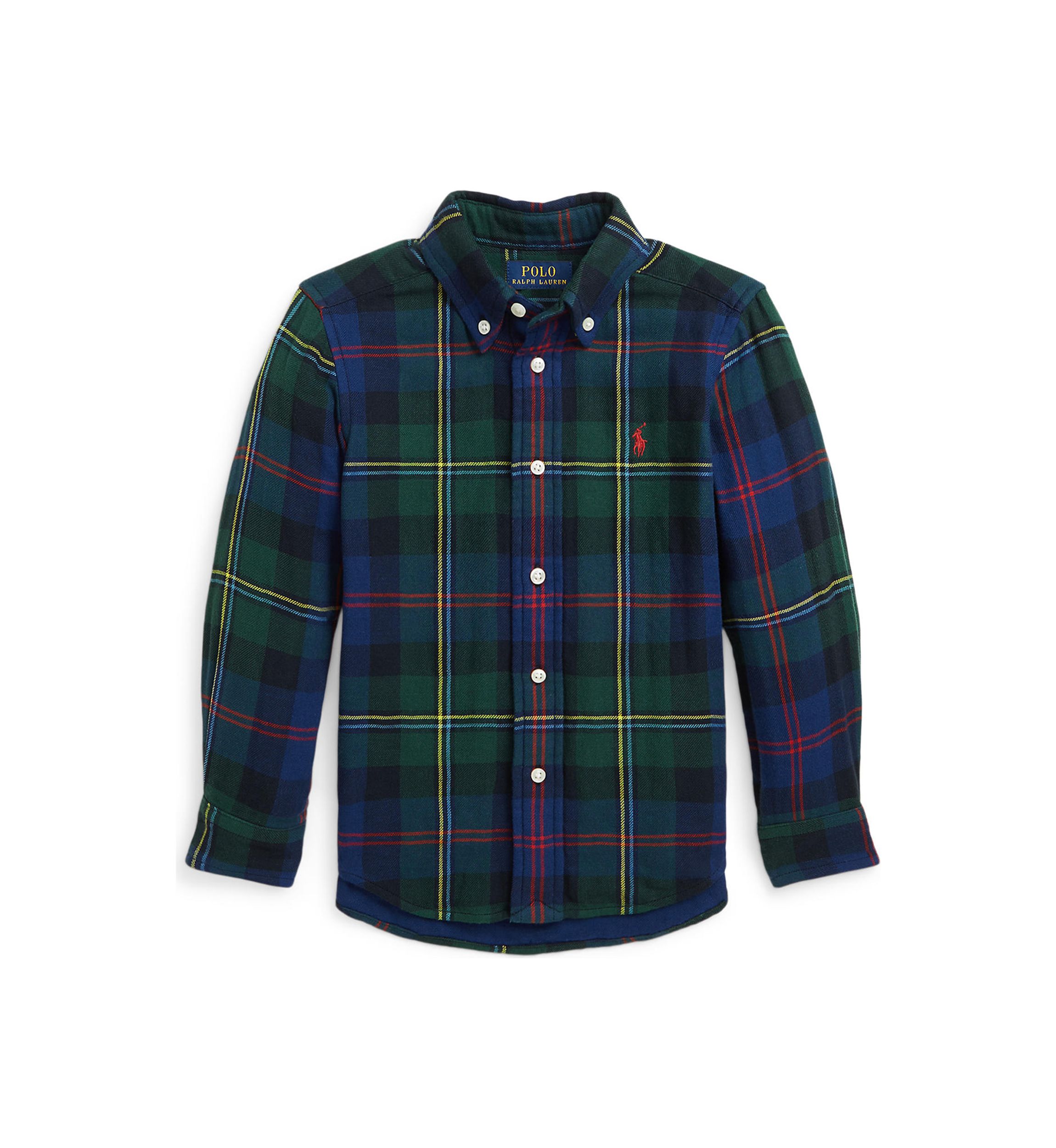 Boys 2-7 Buffalo Check Double Faced Cotton Shirt
