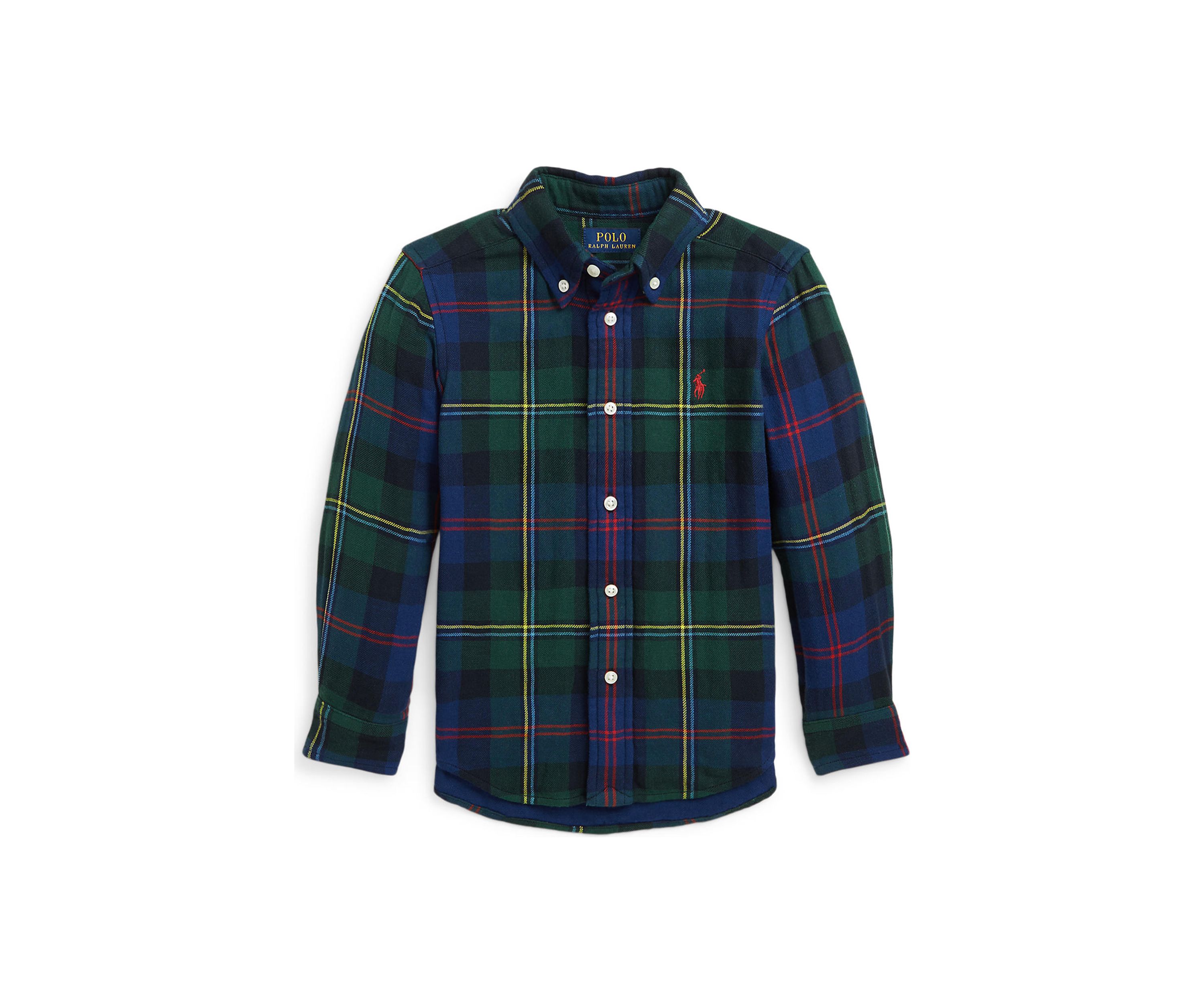 Boys 2-7 Buffalo Check Double Faced Cotton Shirt