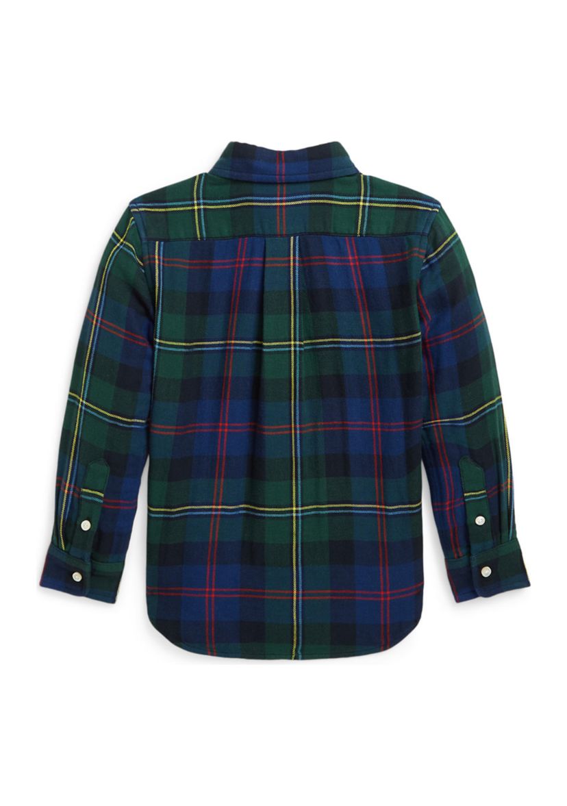 Boys 2-7 Buffalo Check Double Faced Cotton Shirt
