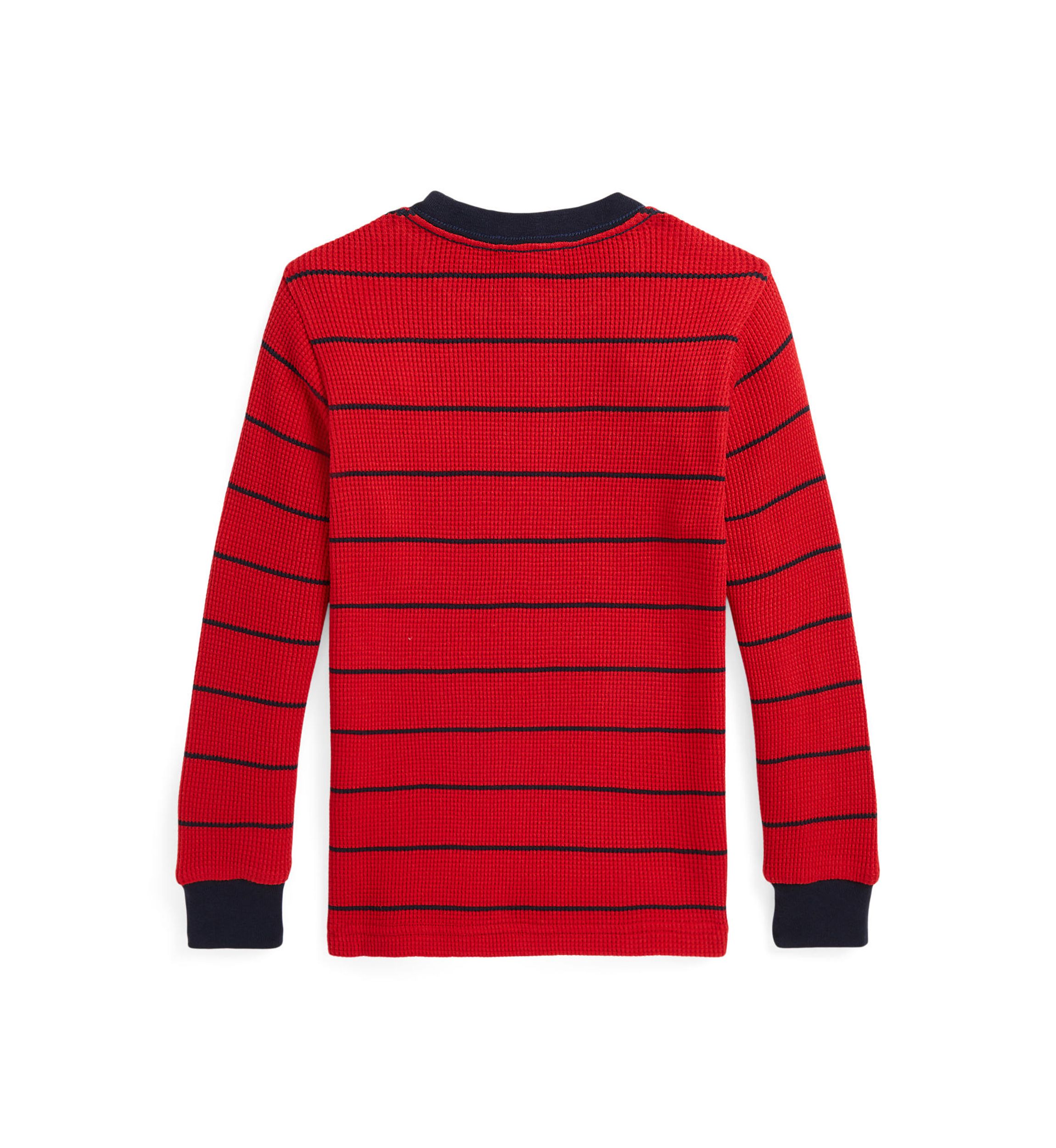 Boys 2-7 Striped Waffle Cotton Long Sleeve T-Shirt