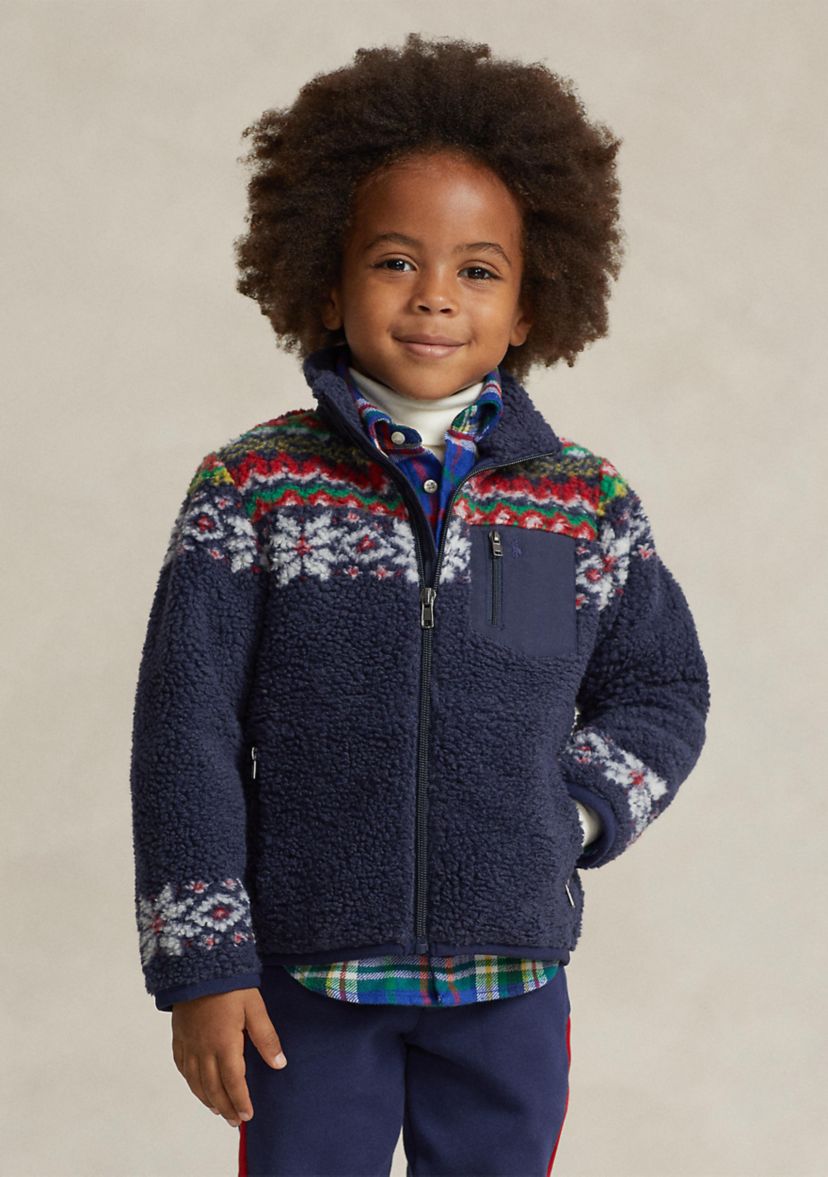 Boys 2-7 Fair Isle Teddy Fleece Jacket