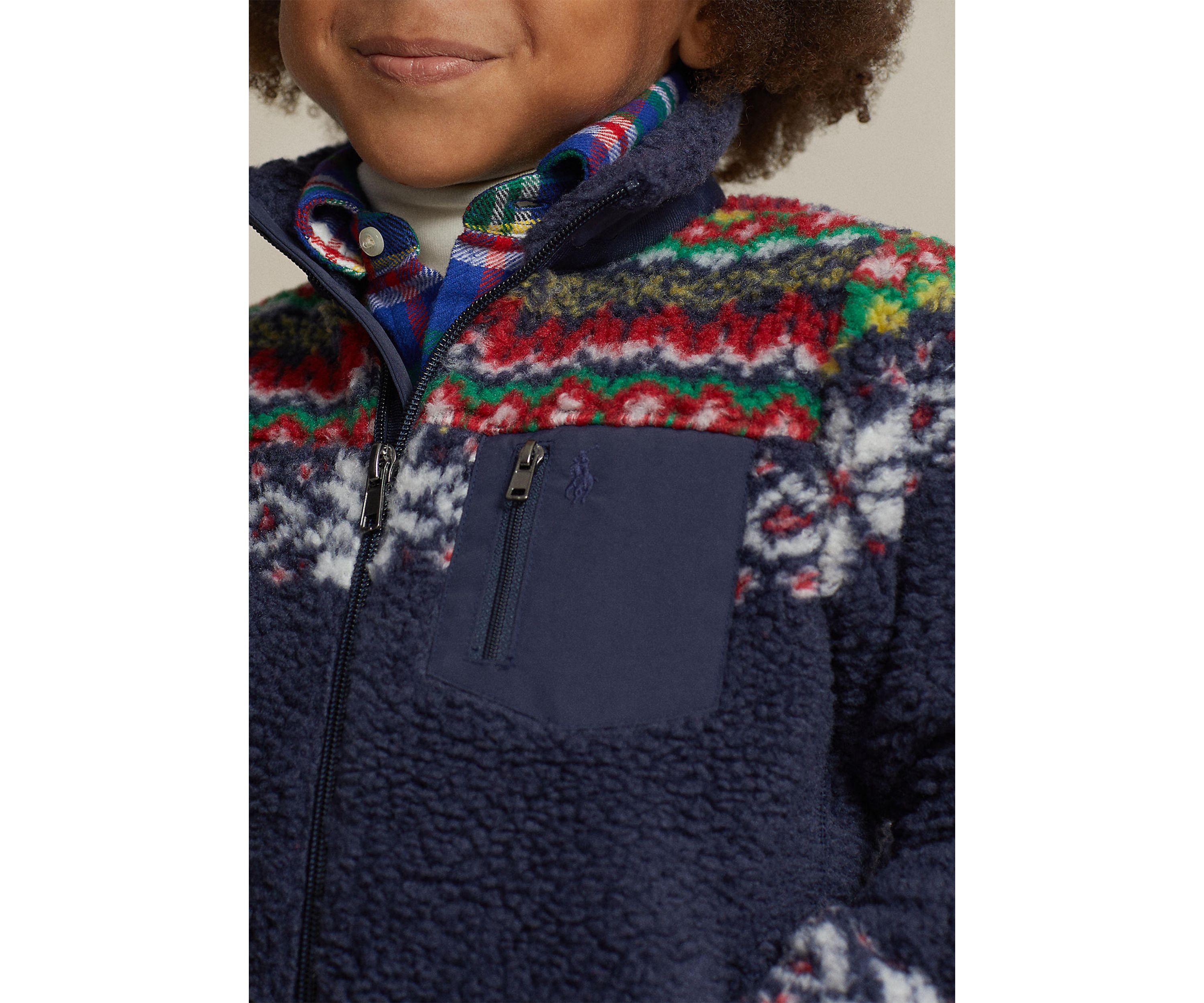 Boys 2-7 Fair Isle Teddy Fleece Jacket