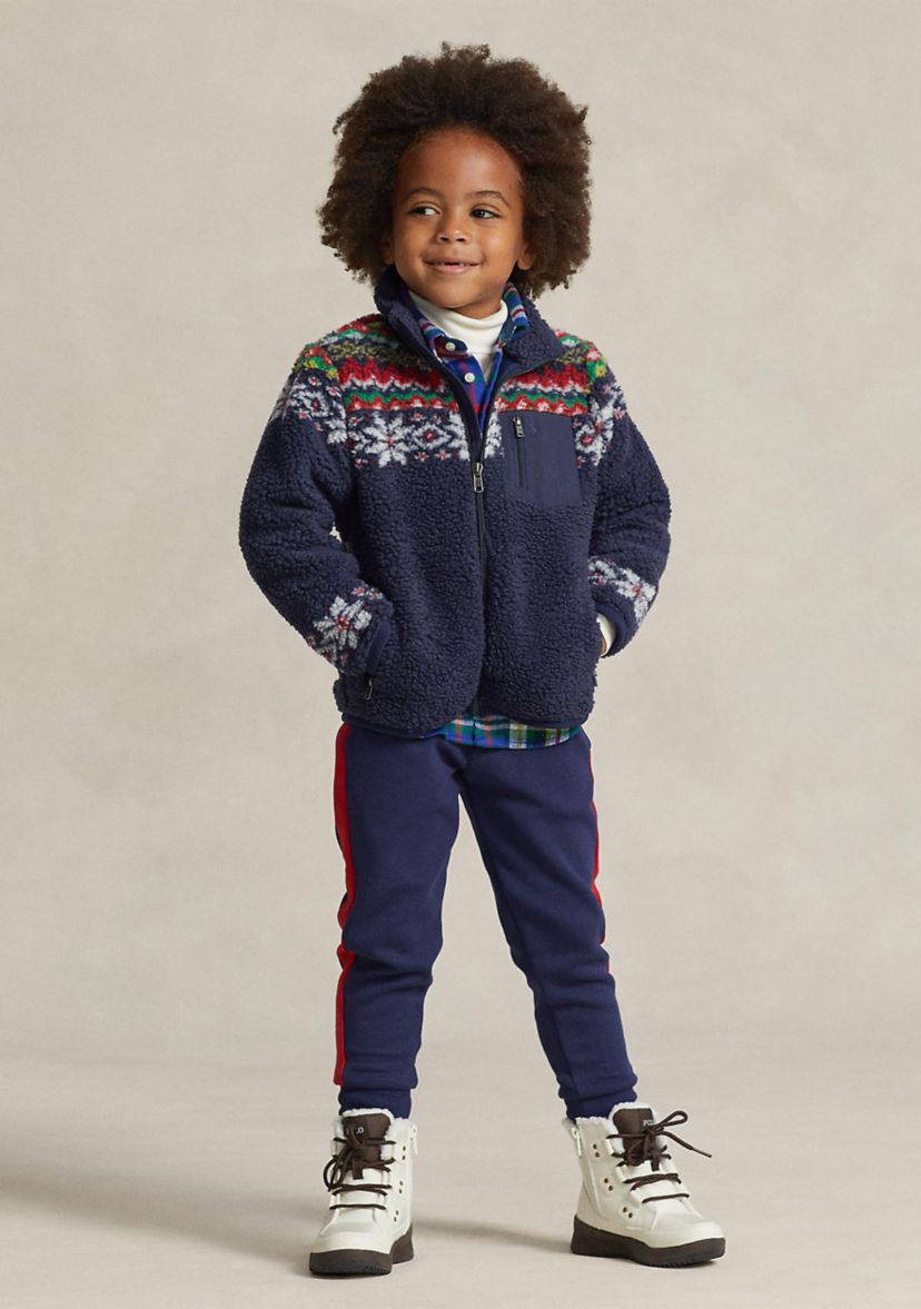 Boys 2-7 Fair Isle Teddy Fleece Jacket