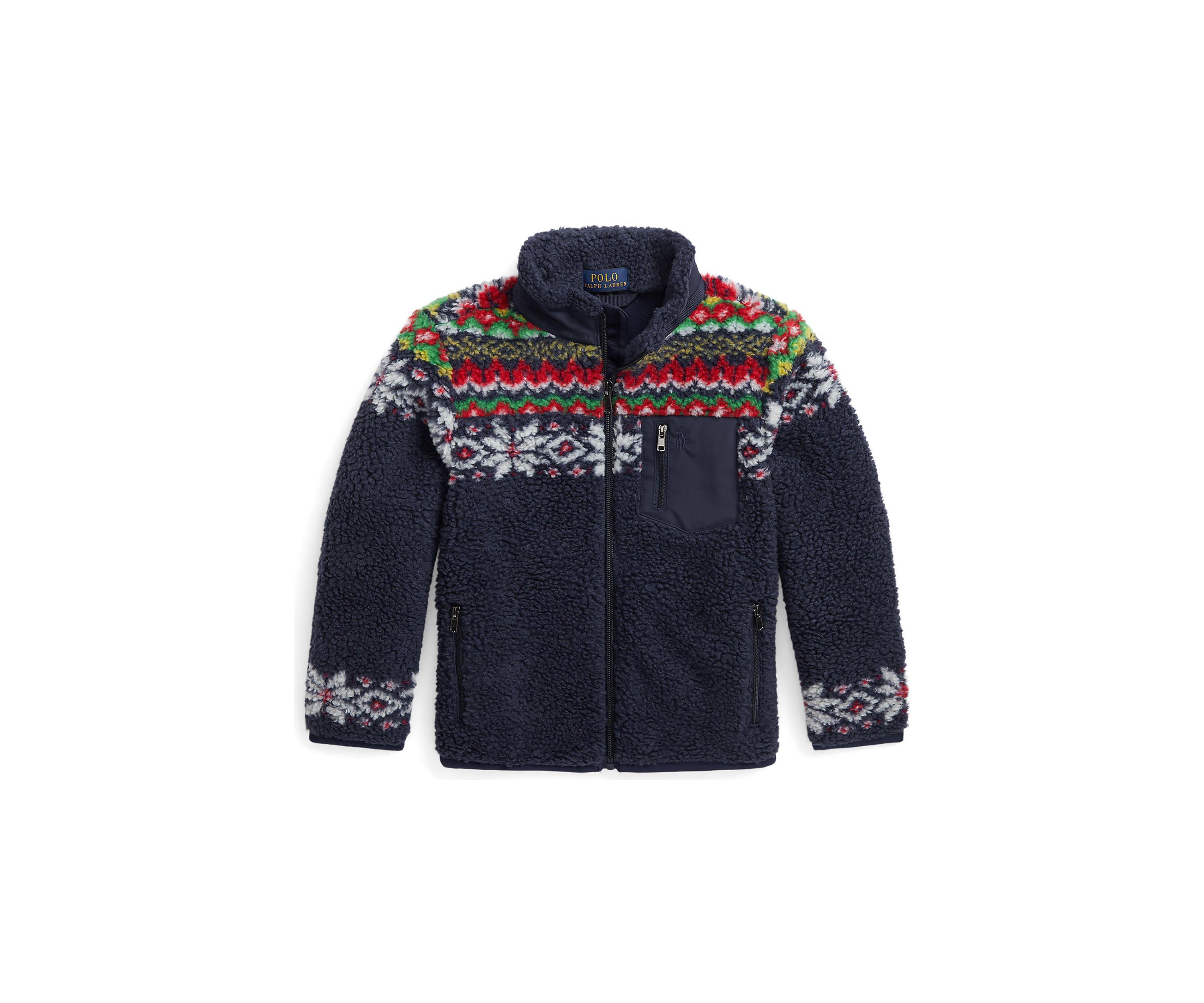 Boys 2-7 Fair Isle Teddy Fleece Jacket