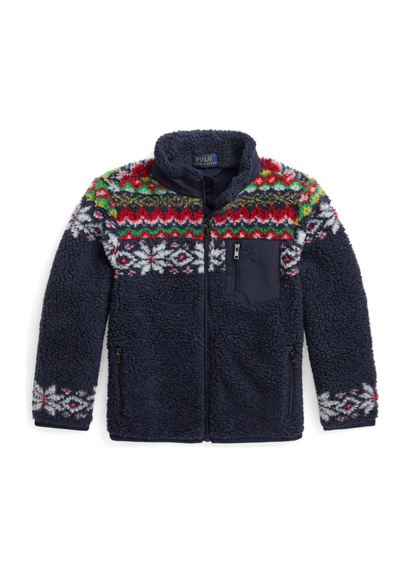 Boys 2-7 Fair Isle Teddy Fleece Jacket