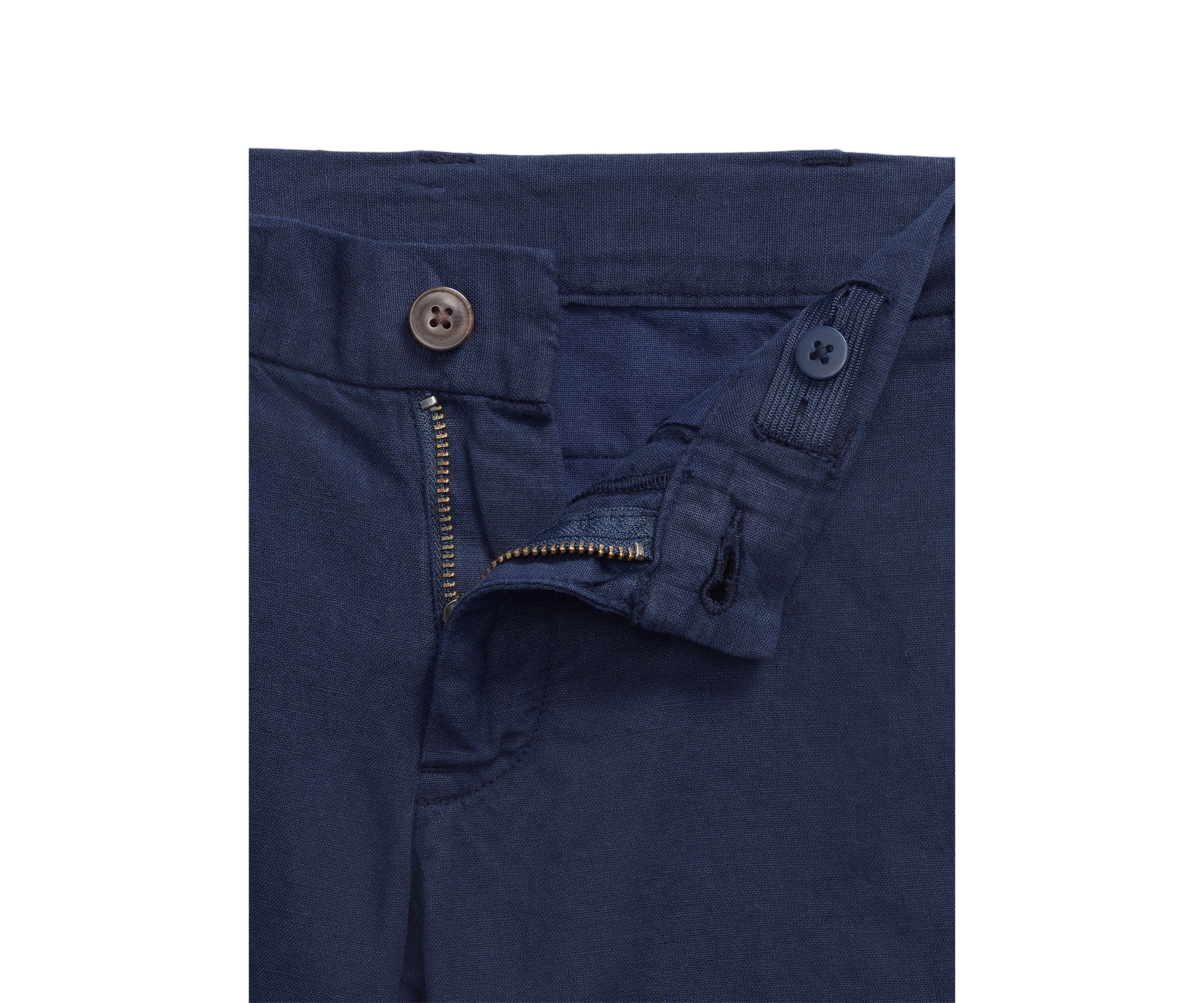 Boys 2-7 Straight Fit Linen-Cotton Shorts 