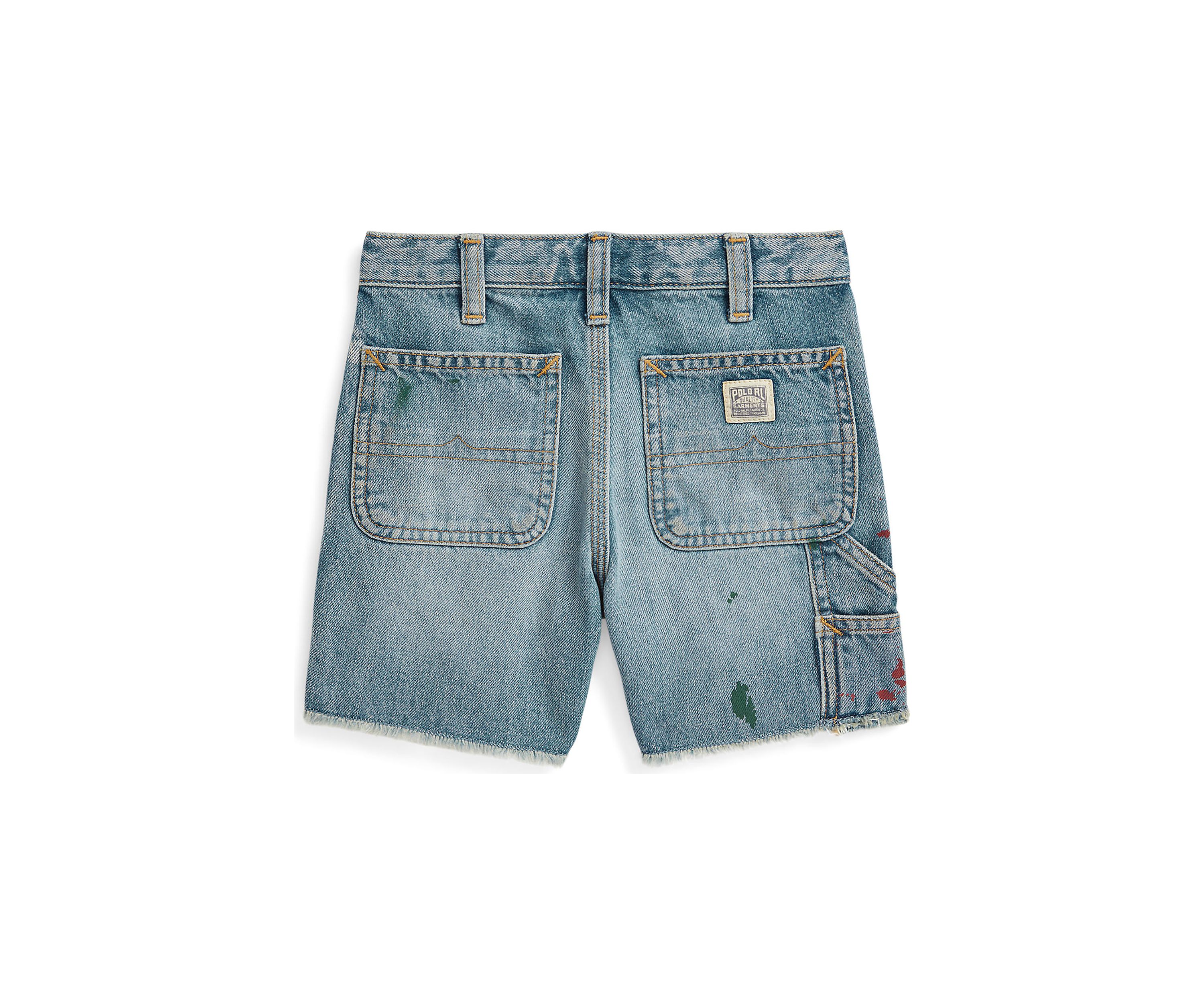 Boys 2-7 Paint-Print Denim Carpenter Shorts