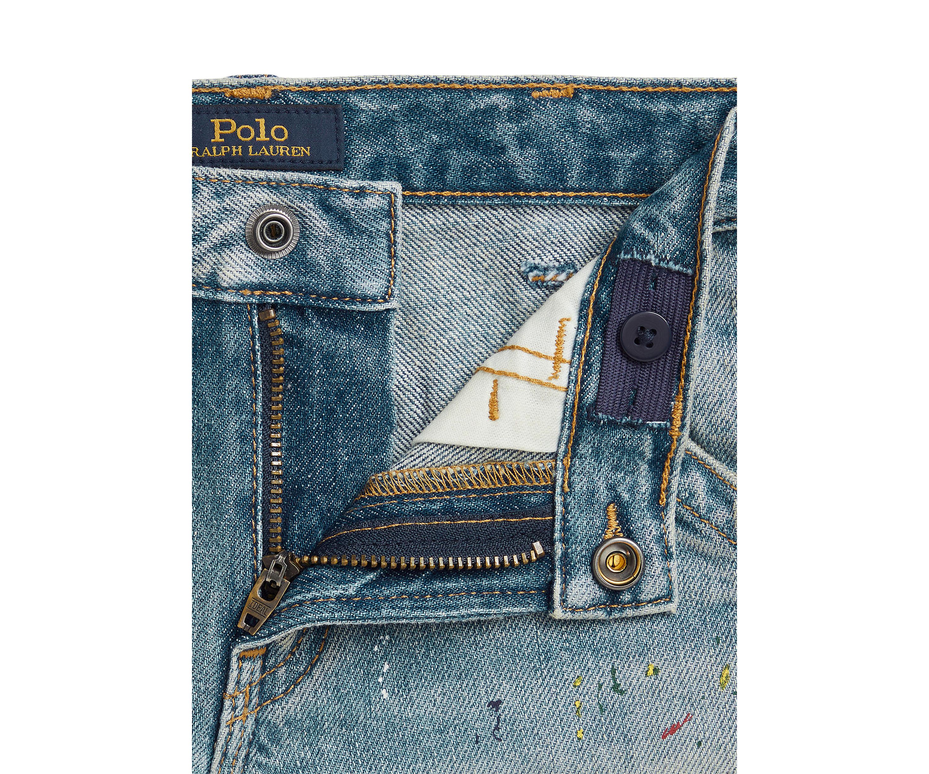 Boys 2-7 Paint-Print Denim Carpenter Shorts