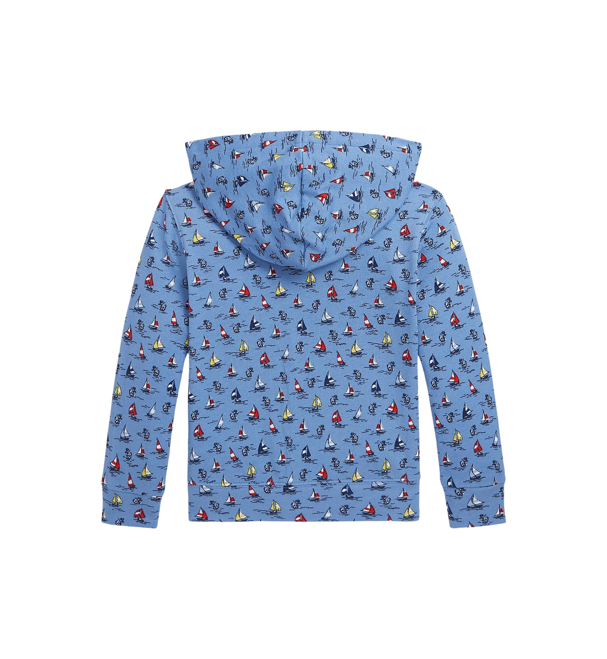 Boys 2-7 Sailboat Print Spa Terry Full Zip Hoodie