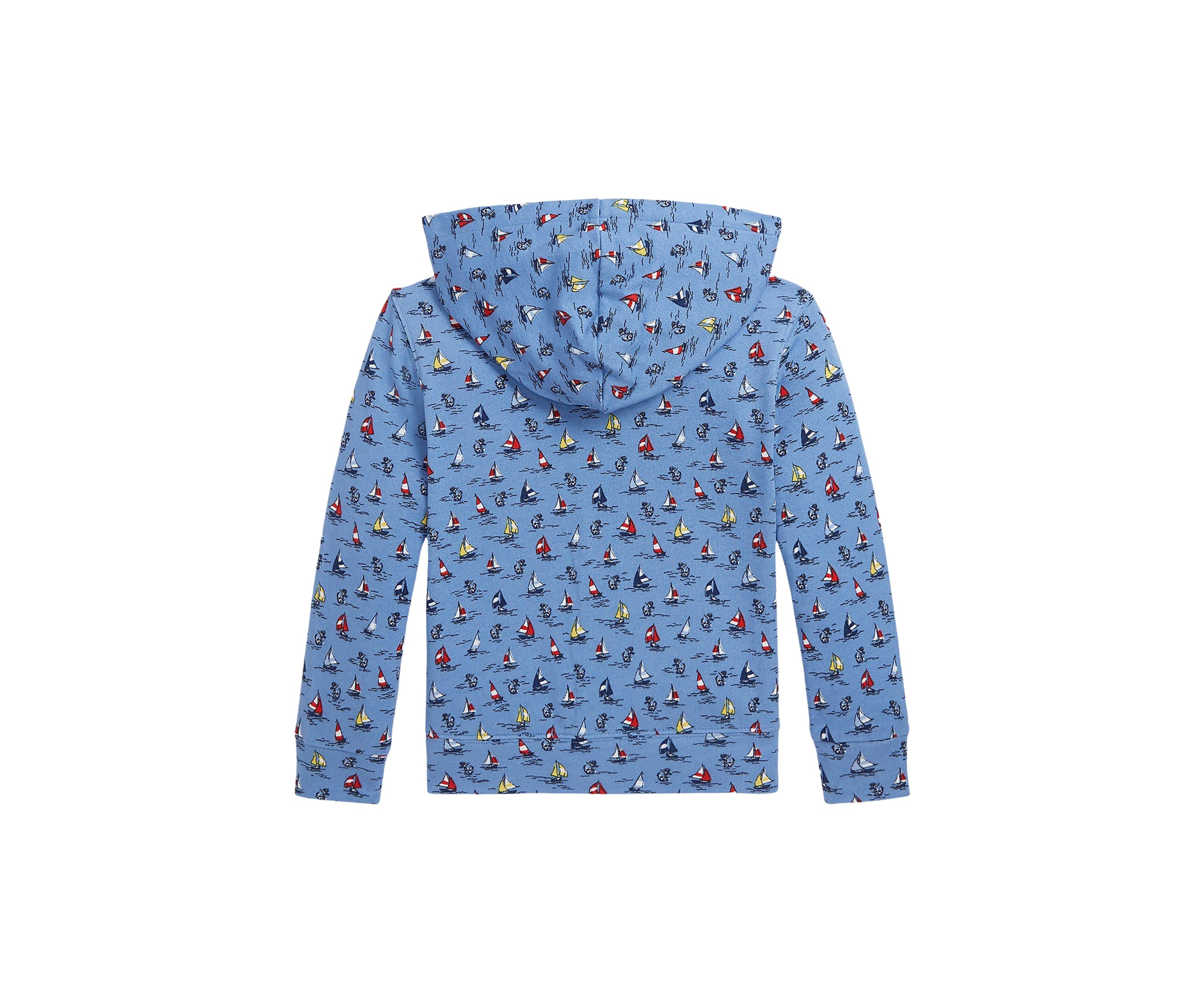 Boys 2-7 Sailboat Print Spa Terry Full Zip Hoodie